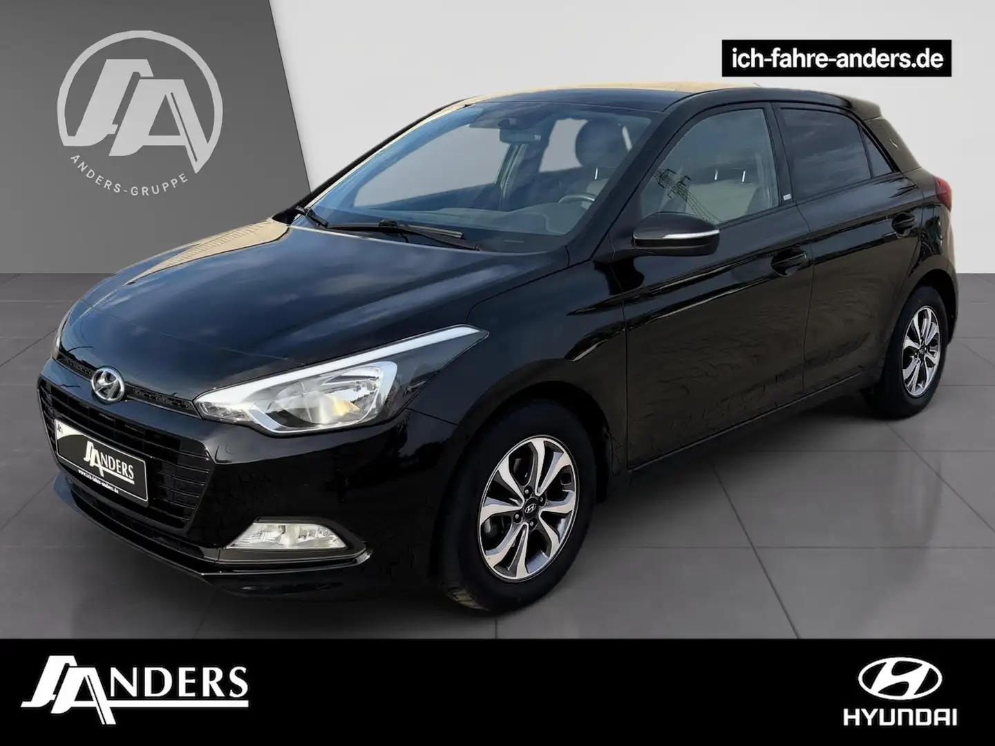 Hyundai i20 1.2 Passion LM+SHZ+BT+USB+Klima+2x el.Fenst. Noir - 1