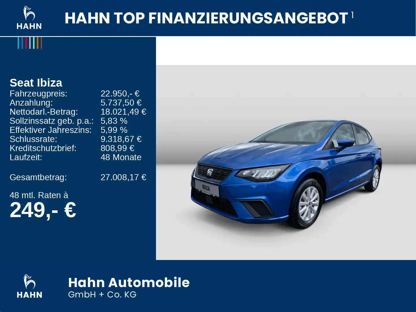 SEAT Ibiza Road Edition 1.0 TSI 85 kW (116 PS) Blau - 2