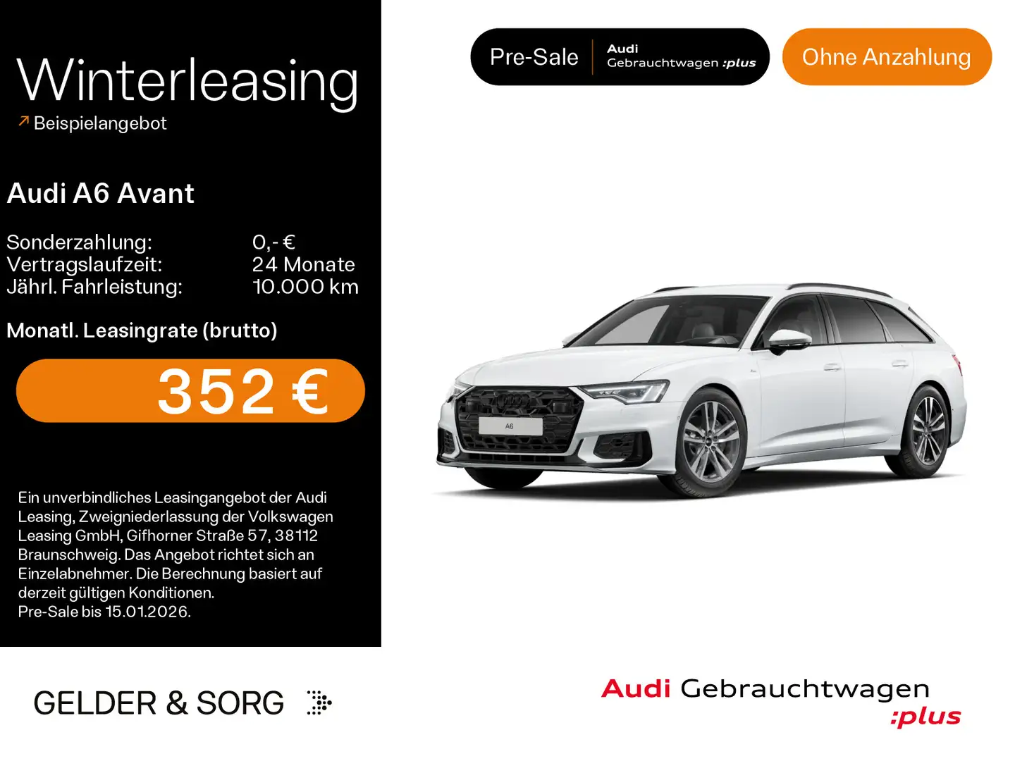 Audi A6 45 TFSI S line Matrix*Virtual*HuD*360° Weiß - 1