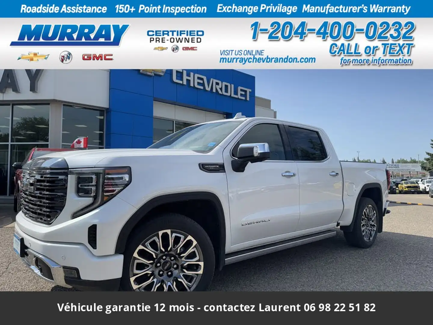 GMC Sierra Denali Ultimate 6.2l Crew Cab 4x4 Tout compris hor Blanc - 1