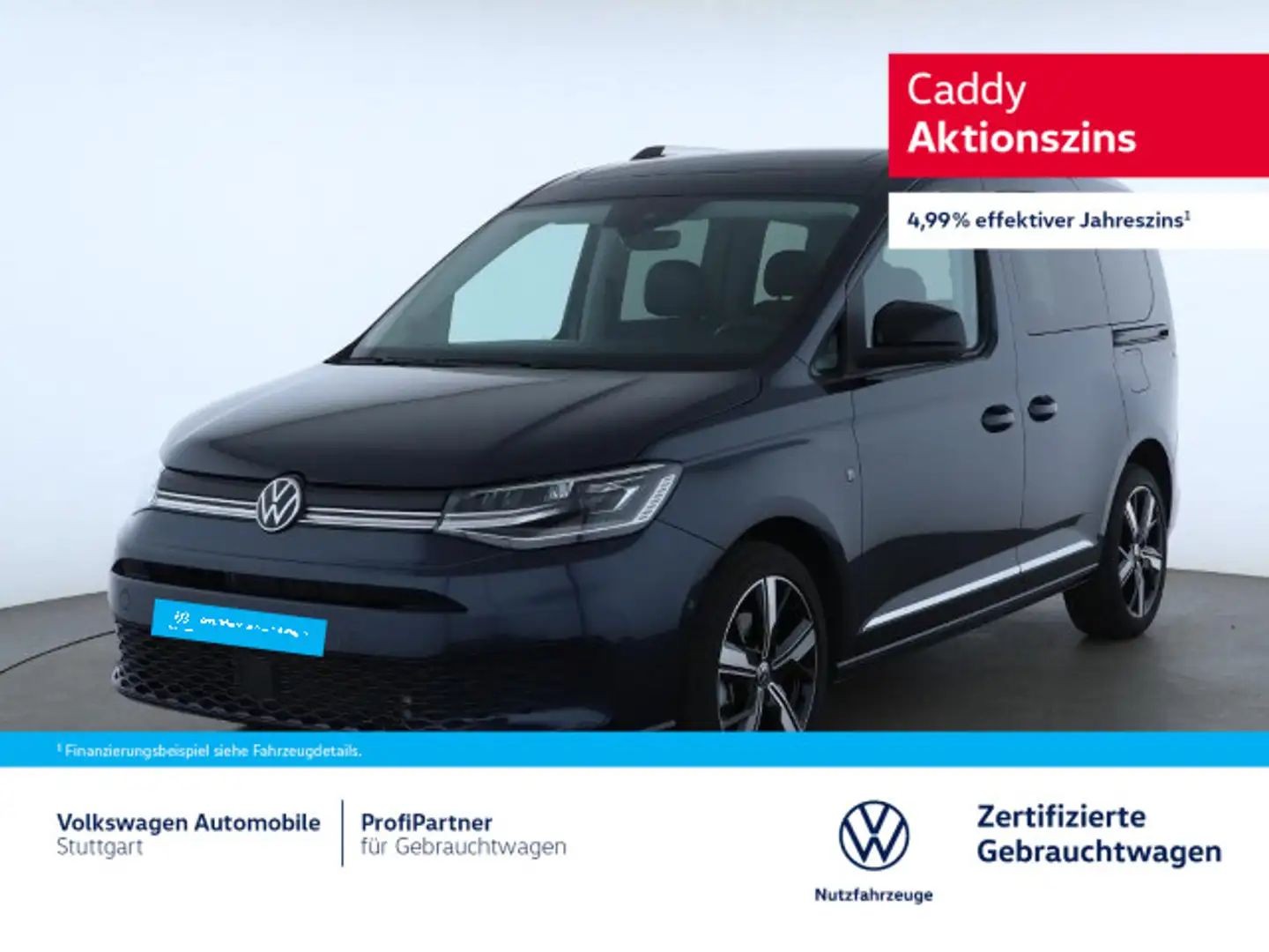Volkswagen Caddy Style DSG 1.5 TSI Euro 6e LED Navi Kamera Blau - 1