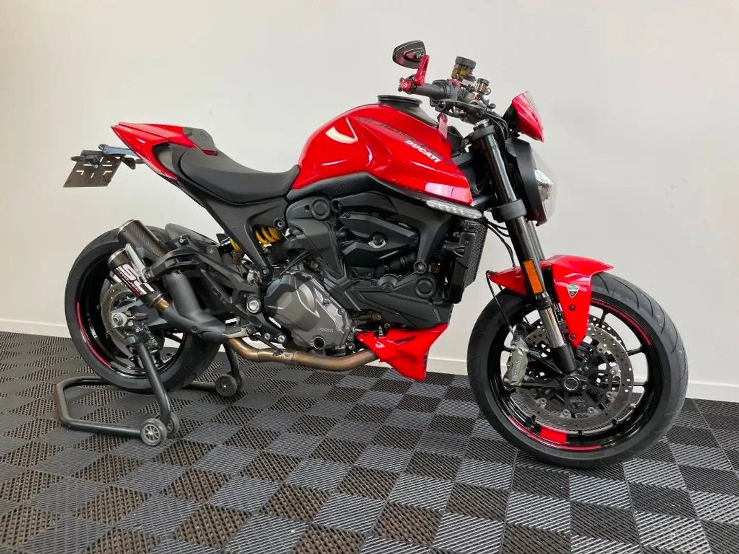 Ducati Monster 937 Silencieux Sc-Project + RK Approved Rood - 2