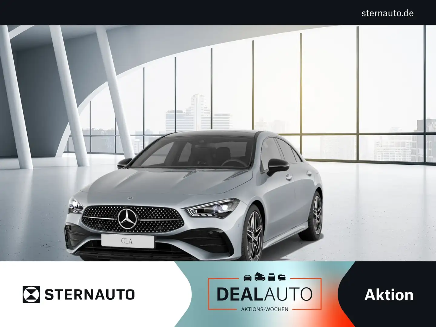 Mercedes-Benz CLA 200 CLA 200 d Coupé Edition AMG Line Night Pano 360° Silber - 1