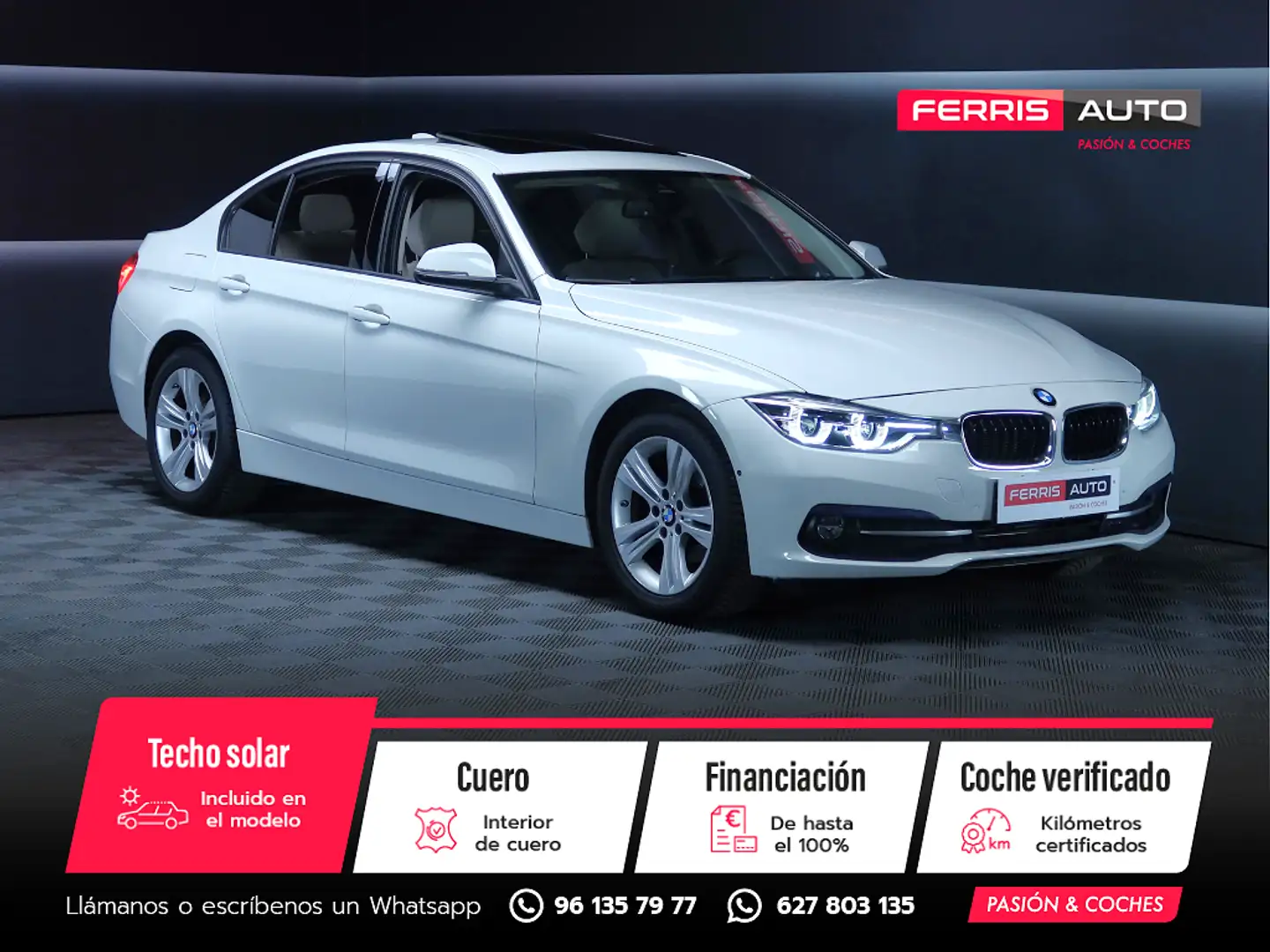 BMW 318 318d Blanc - 1