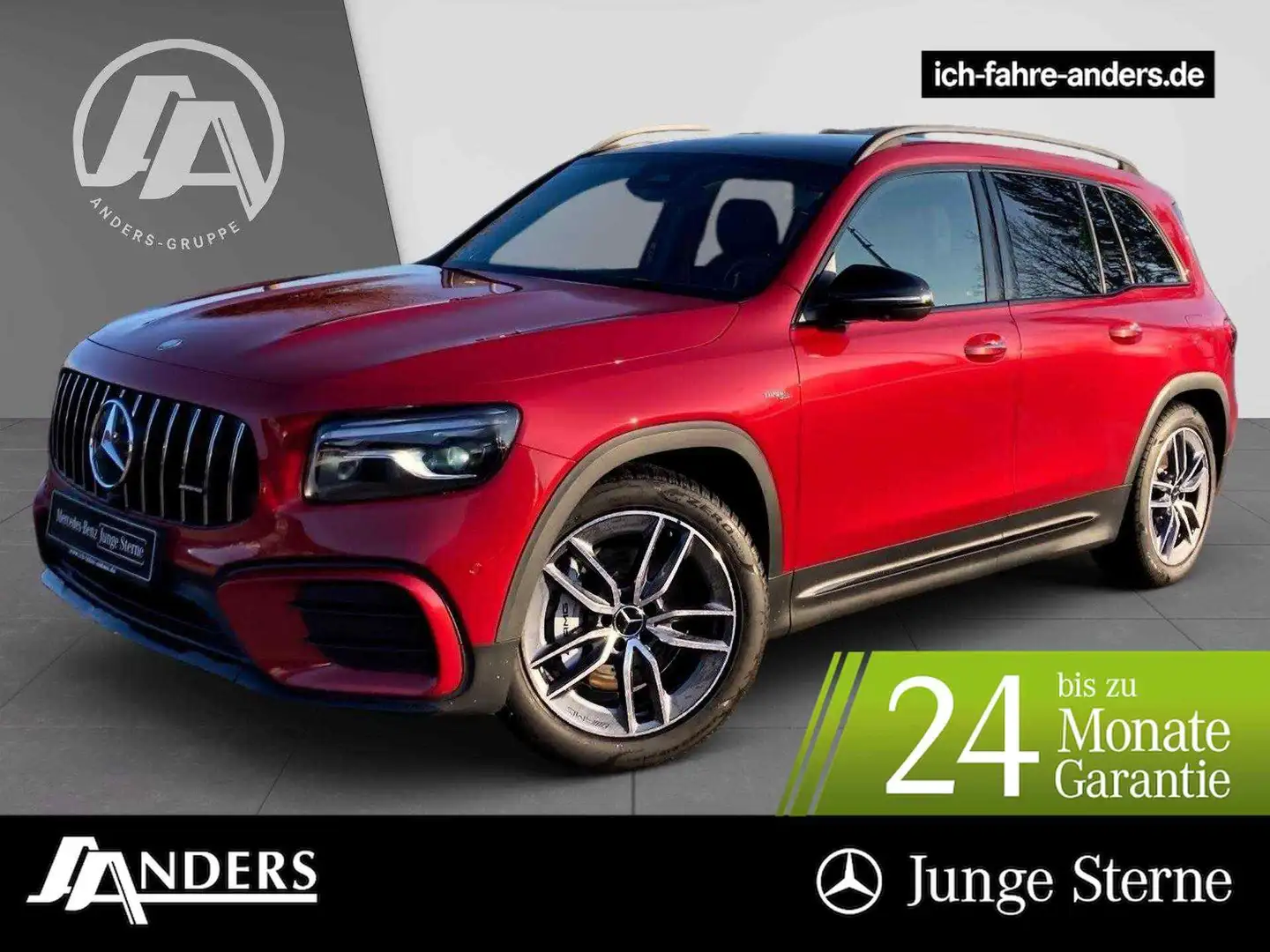 Mercedes-Benz GLB 35 AMG 4M Pano+AHK+LED+360°Kam+HeadUp+Burmes Rouge - 1