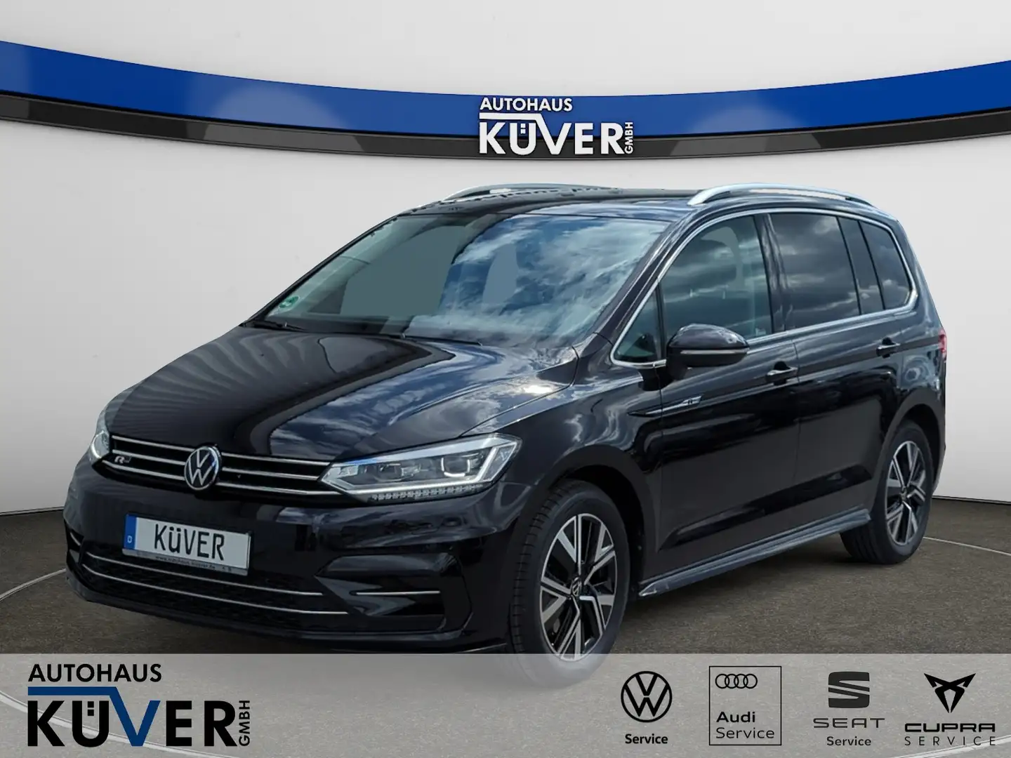 Volkswagen Touran R-Line 2,0 TDI DSG Navi+ACC+AHK+Pano+7S Schwarz - 1
