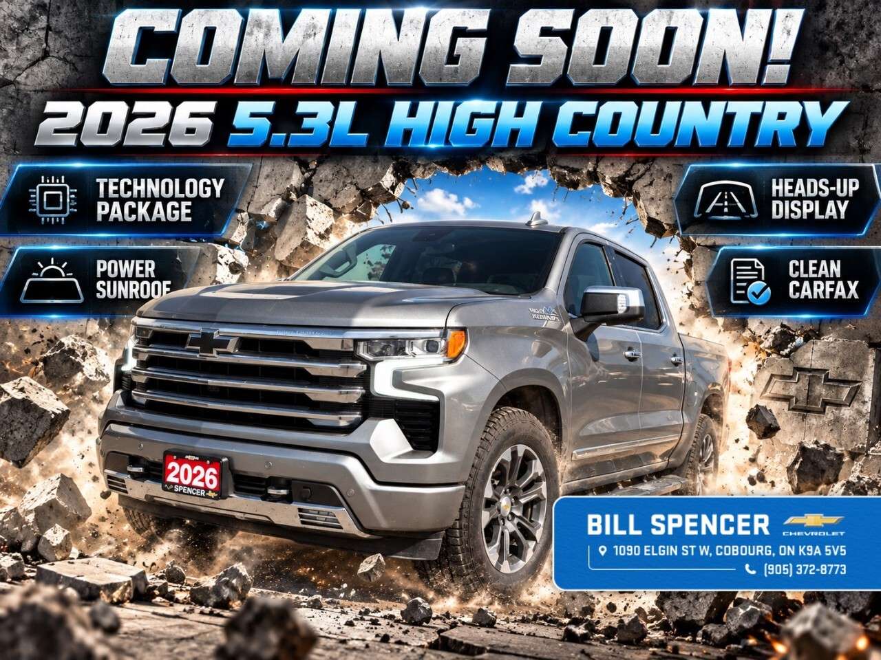 2026 Chevrolet Silverado 1500 Crew Cab Short Box 4-Wheel Drive High Country