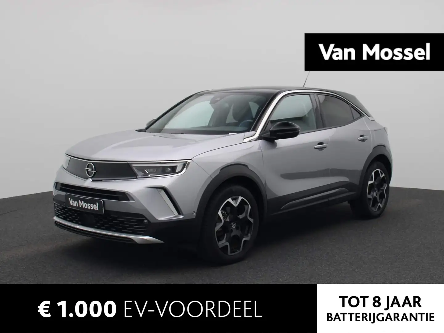 Opel Mokka-E Ultimate 50-kWh | HALF-LEDER | NAVIGATIE | ACHTERU Grijs - 1