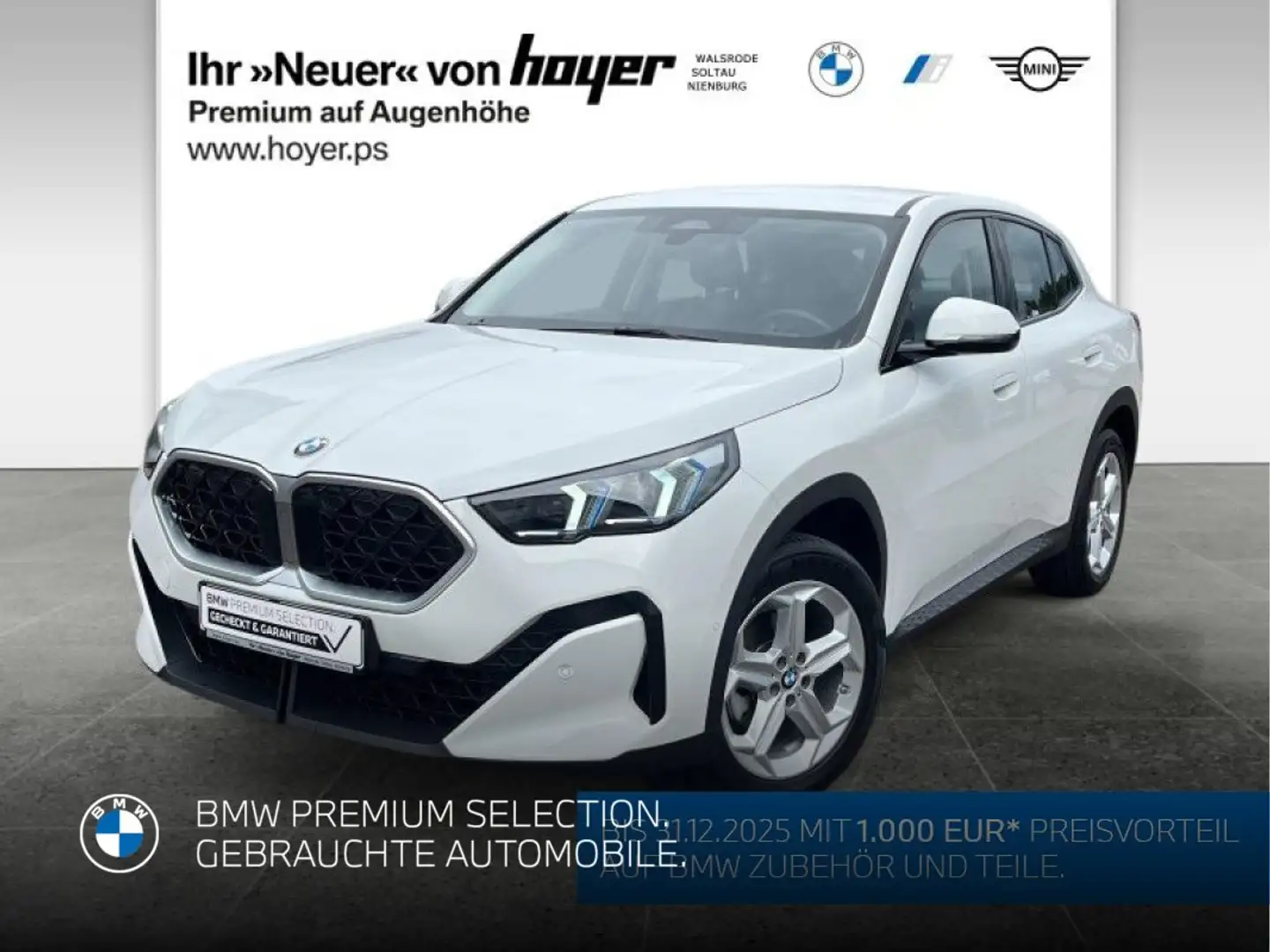 BMW X2 sDrive18d DAB LED RFK Komfortzg. Klimaaut. Weiß - 1