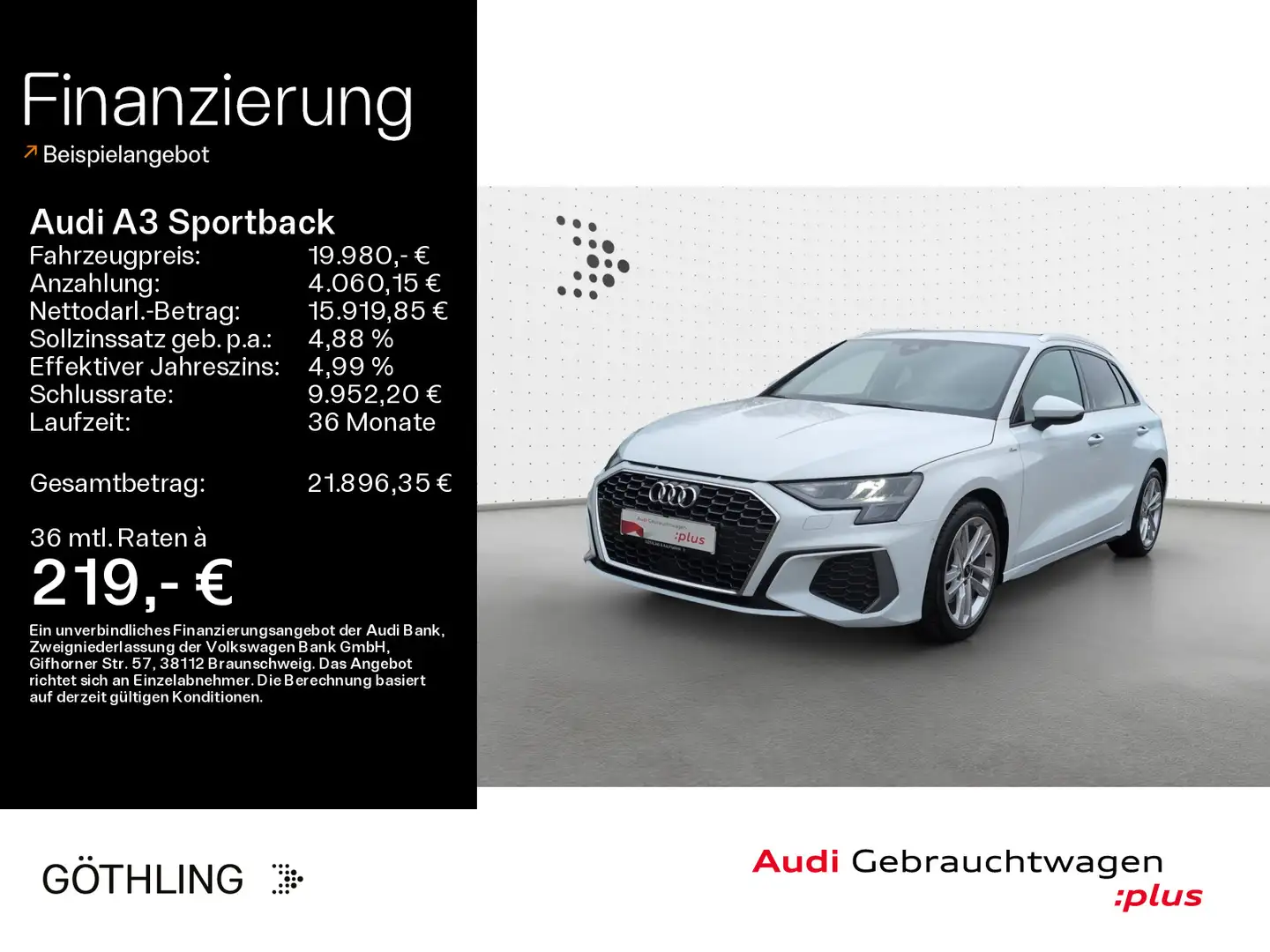 Audi A3 S line 30 TFSI S tronic *LED*SHZ*Pr Weiß - 1