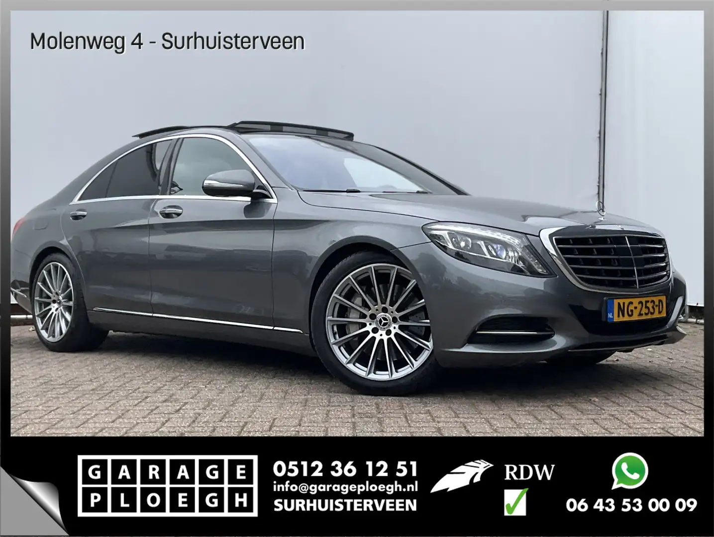 Mercedes-Benz S 400 4Matic Prestige Plus Pano Hud Burmester Leer 360Ca Gris - 1