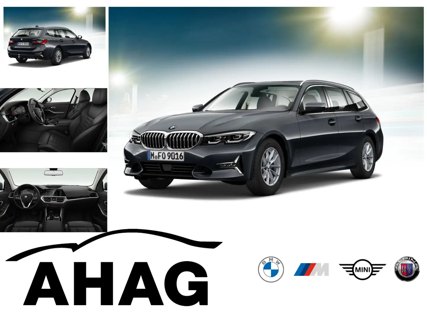 BMW 320 i Touring Luxury Line Auto Aut. Panorama AHK Grau - 1