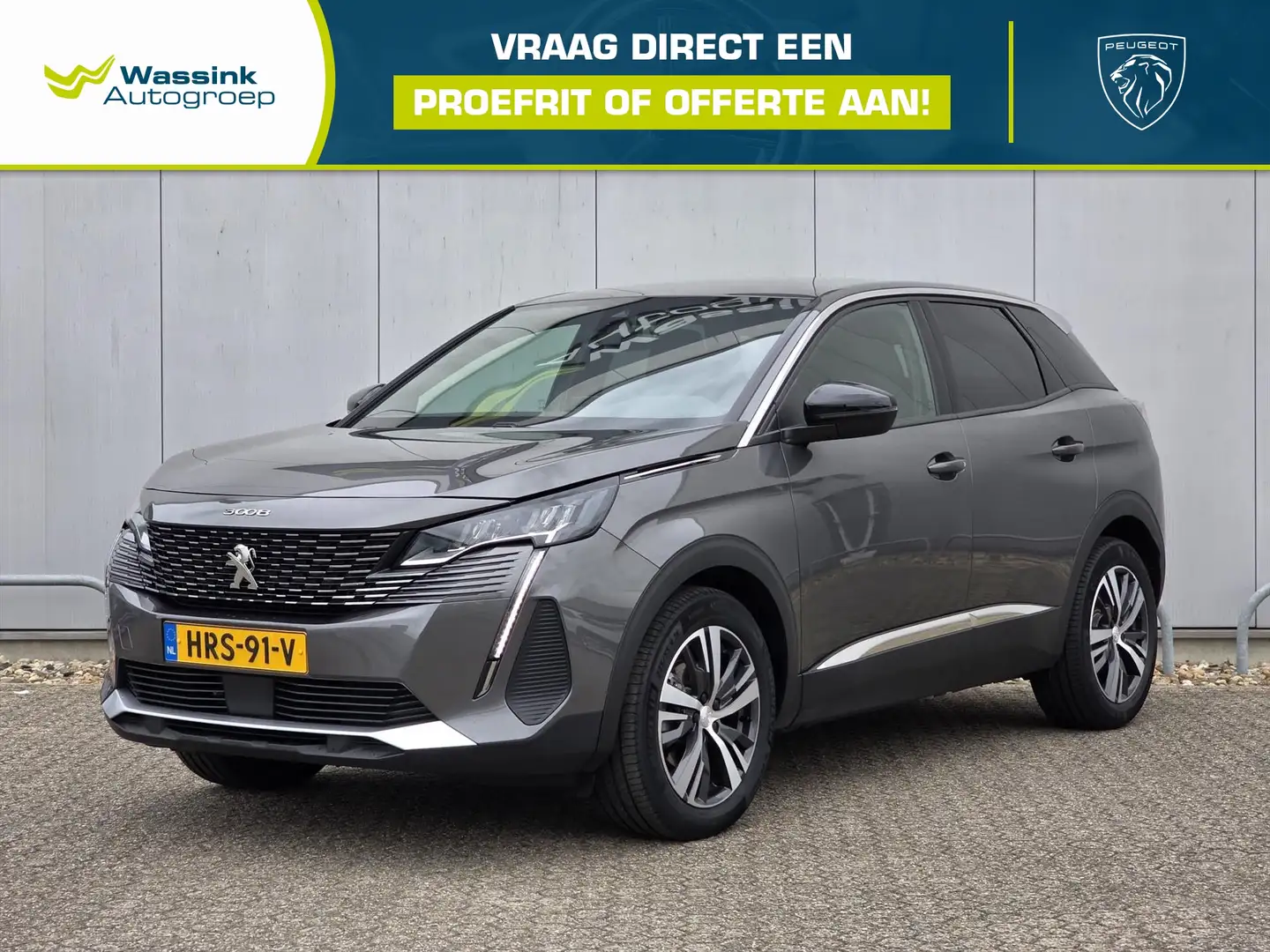 Peugeot 3008 136pk Hybrid Allure Pack Automaat | Navigatie | Pa Grijs - 1