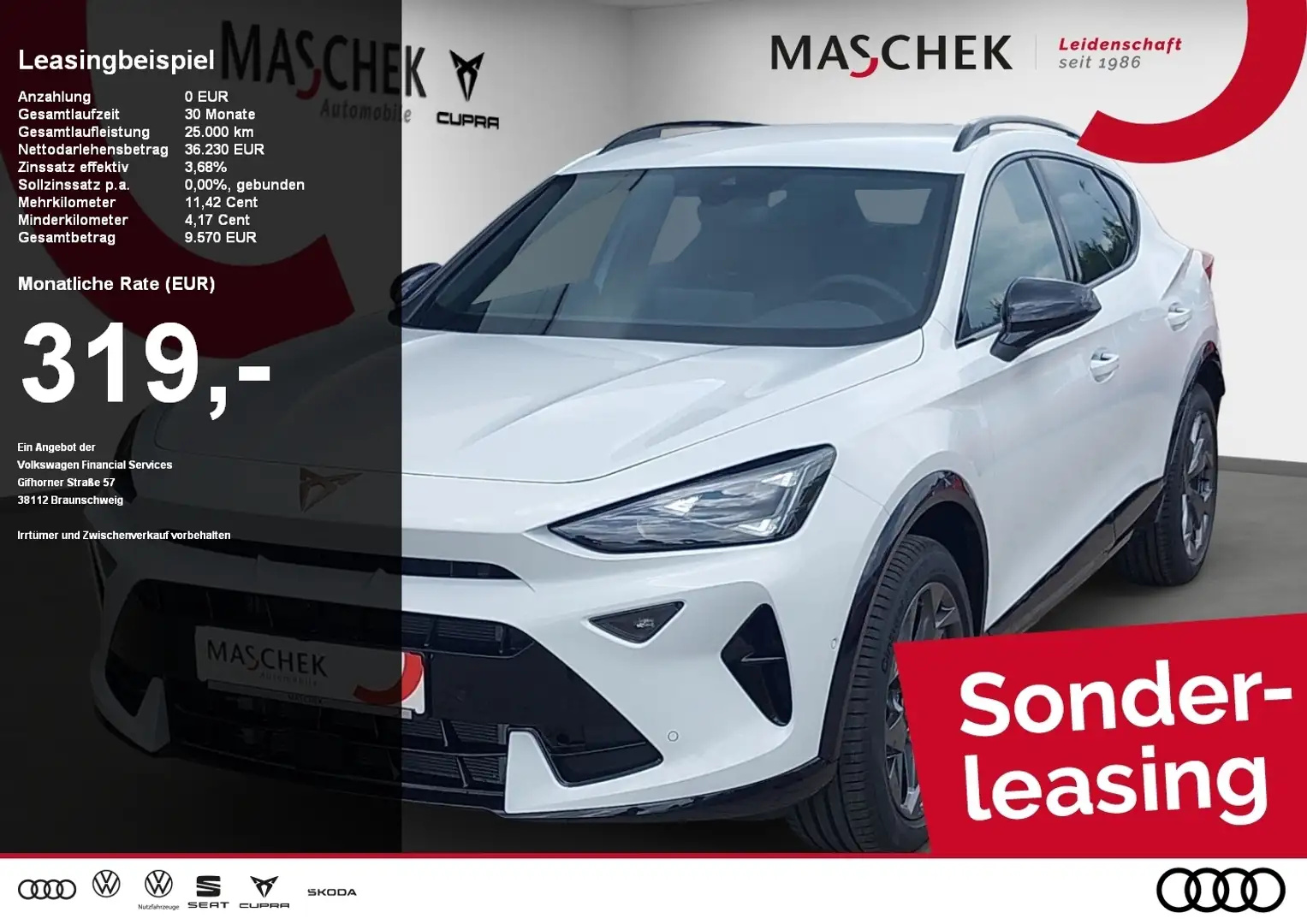 CUPRA Formentor 1.5 eTSI DSG Edge ACC Matrix 360°Kamera Weiß - 1