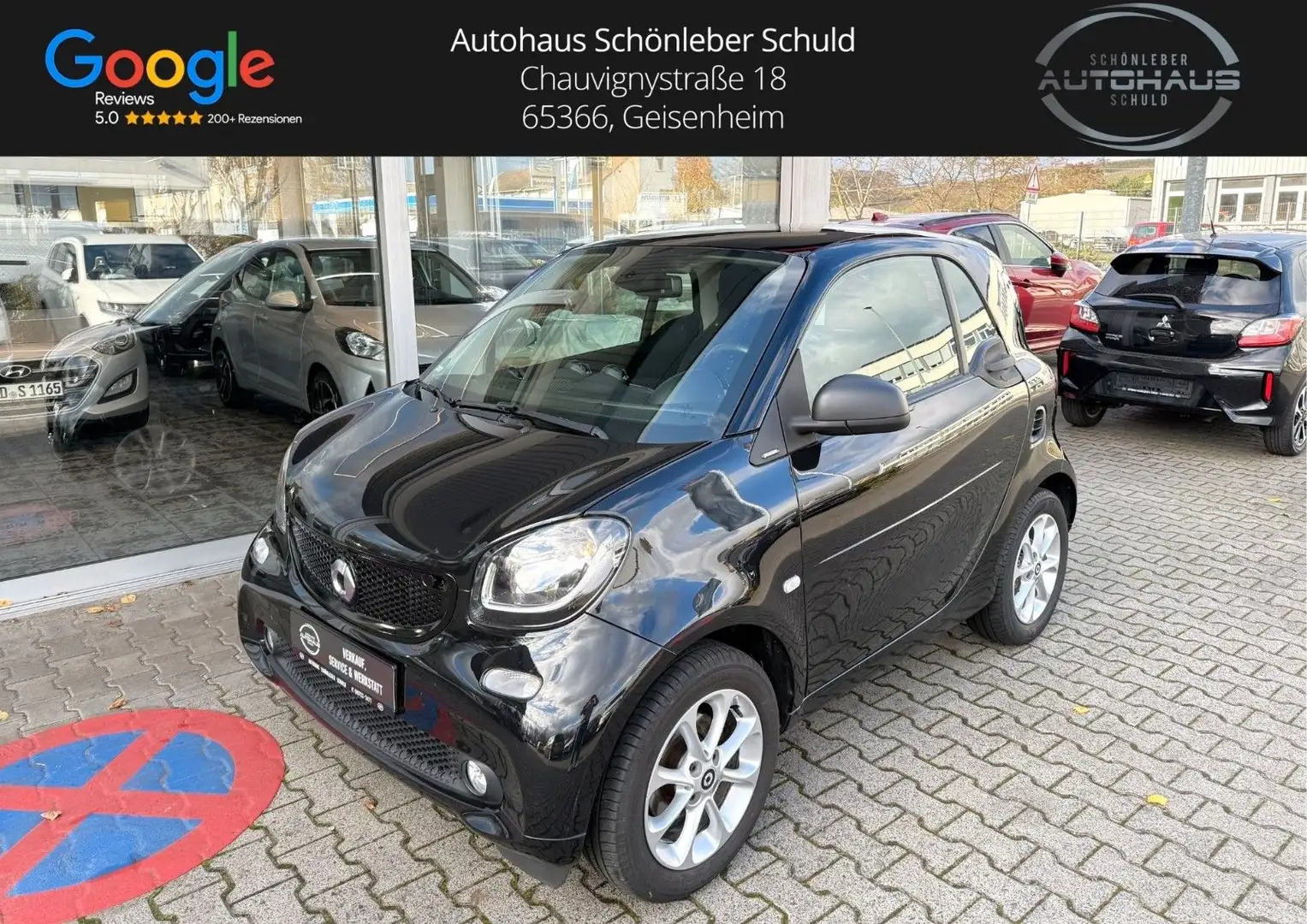 smart forTwo coupe passion *PANO*SITZH*KLIMAAUT*8-FACH Schwarz - 1