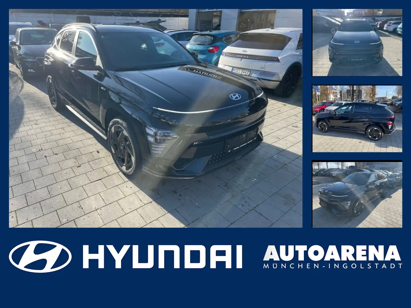 Hyundai KONA 64 N Line Elektro 2xKlima 360 ACC AUT Kam. Zwart - 1