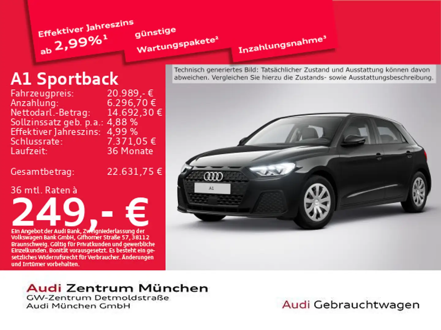 Audi A1 25 TFSI S tronic LED/Virtual Schwarz - 1