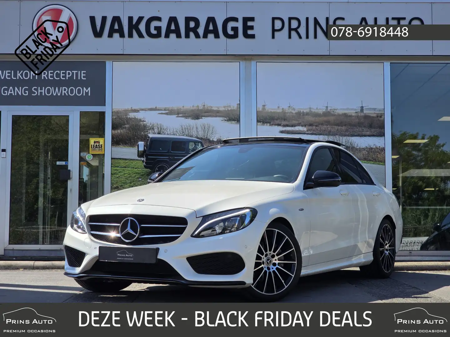 Mercedes-Benz C 180 AMG Sport Edition |PANO|CAMERA|STOELVERW.|ORG.NL|N Blanc - 1