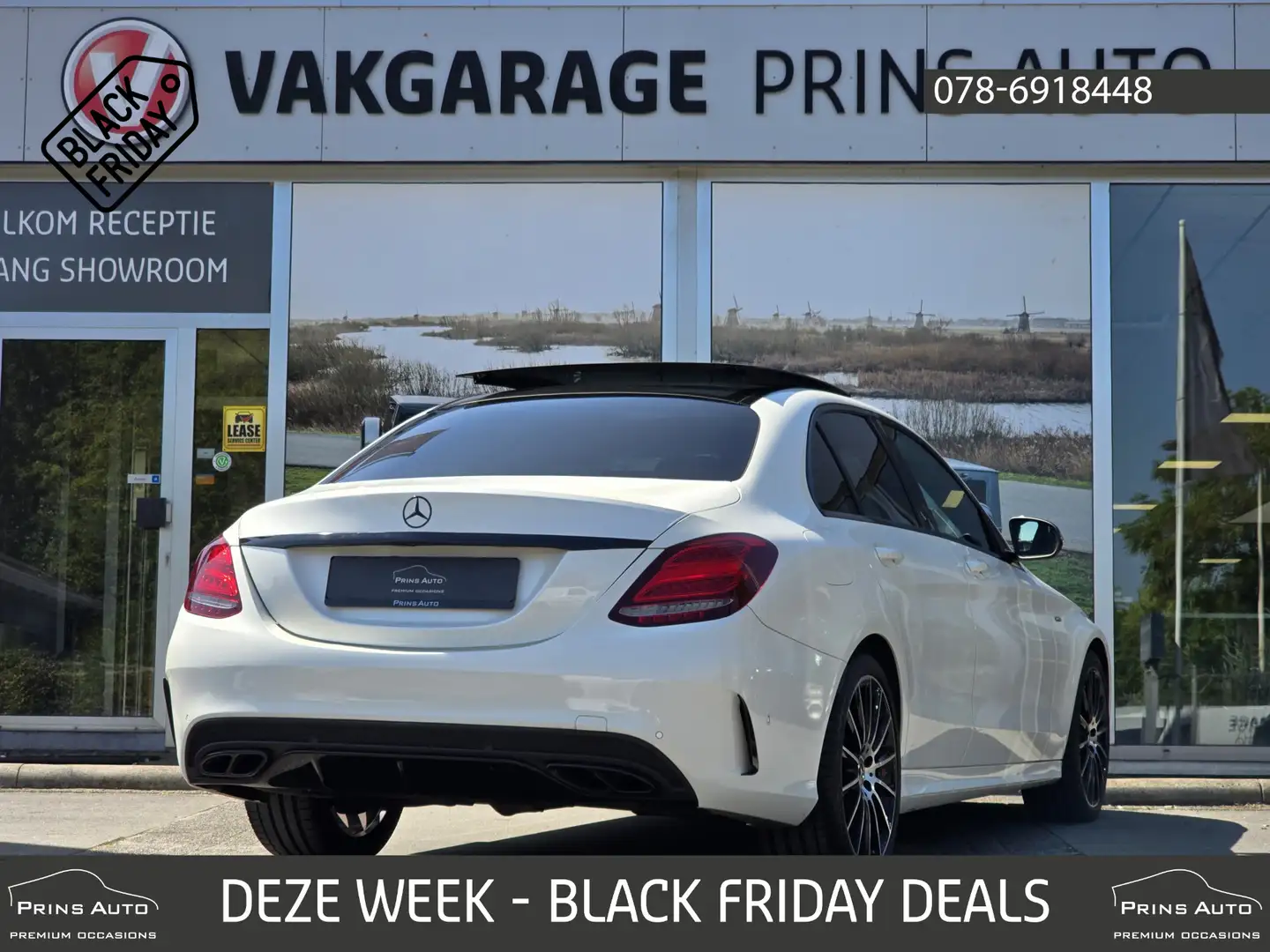 Mercedes-Benz C 180 AMG Sport Edition |PANO|CAMERA|STOELVERW.|ORG.NL|N Blanc - 2