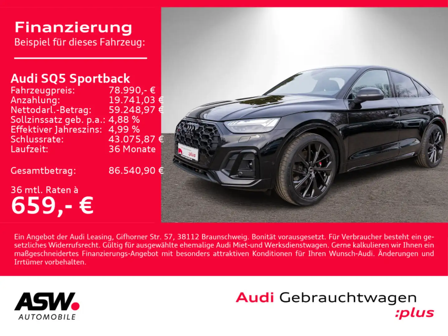 Audi SQ5 3.0TDI quattr tiptron B&O Pano AHK Schwarz - 1