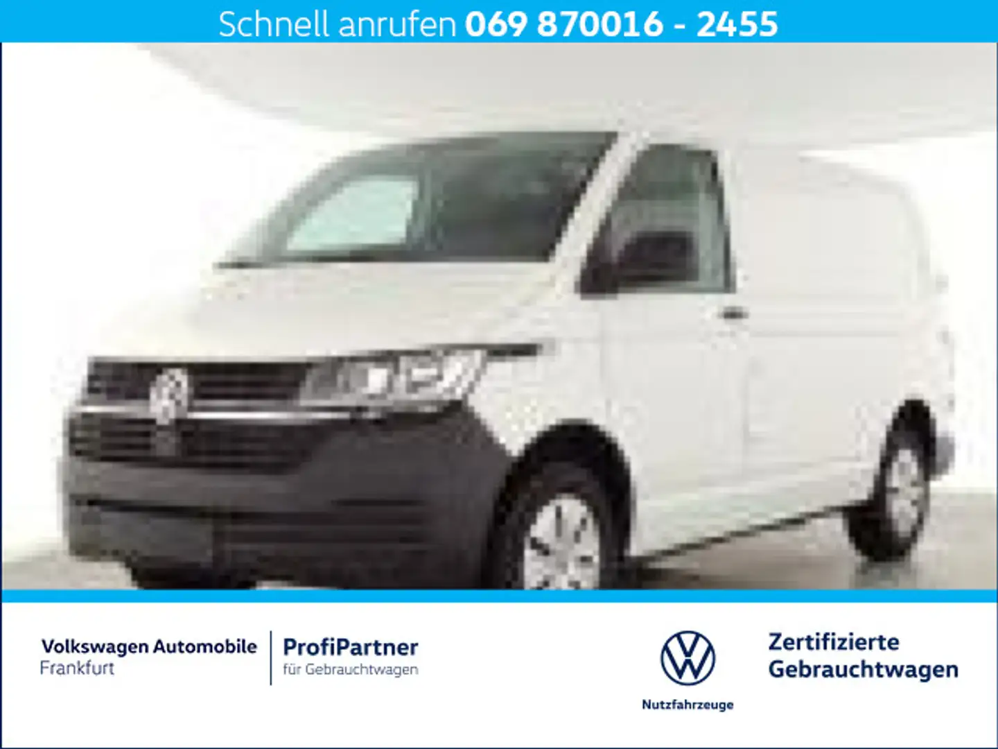 Volkswagen T6.1 Transporter T6.1 Kasten 2.0 TDI DSG Klima DAB+ PDC Flügeltür Weiß - 1