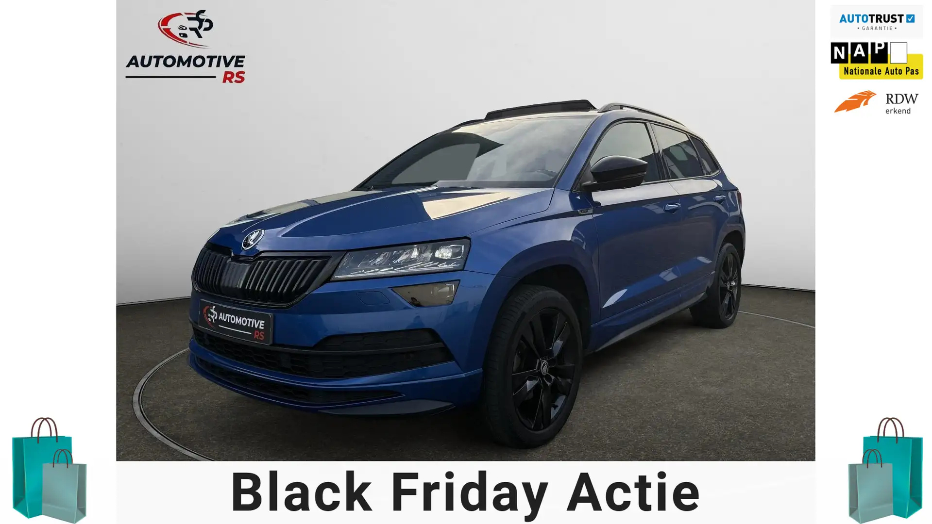 Skoda Karoq 1.5 TSI ACT Sportline Business|Pano Trekhaak Deale Blauw - 1