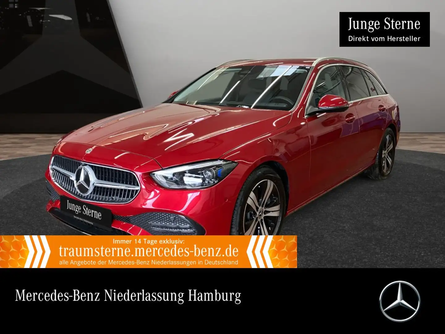 Mercedes-Benz C 200 T AVANTG+360+TOTW+KEYLESS+9G Rot - 1