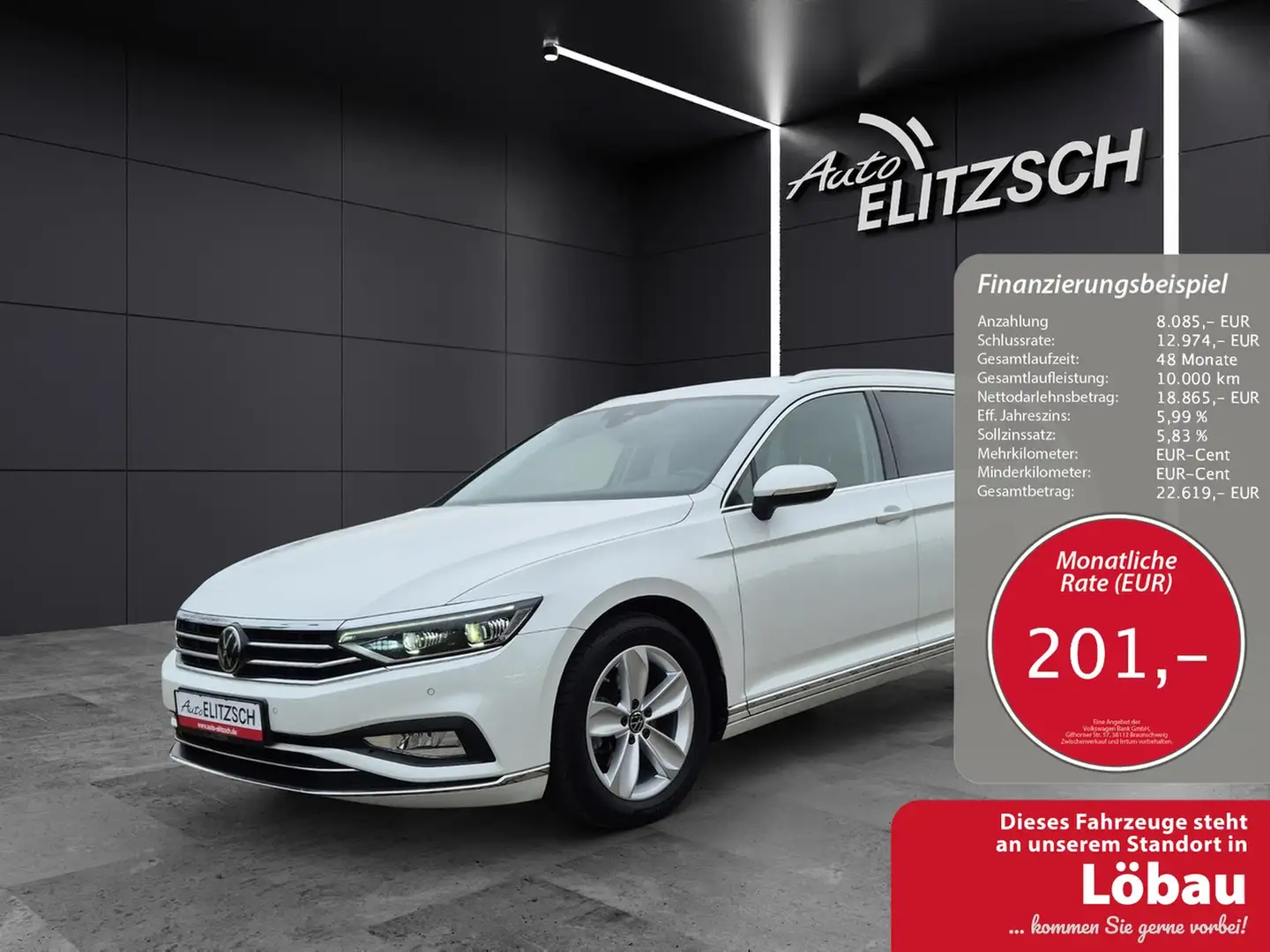 Volkswagen Passat Variant TDI Elegance DSG Matrix Navi AID ACC RFK SH Weiß - 1