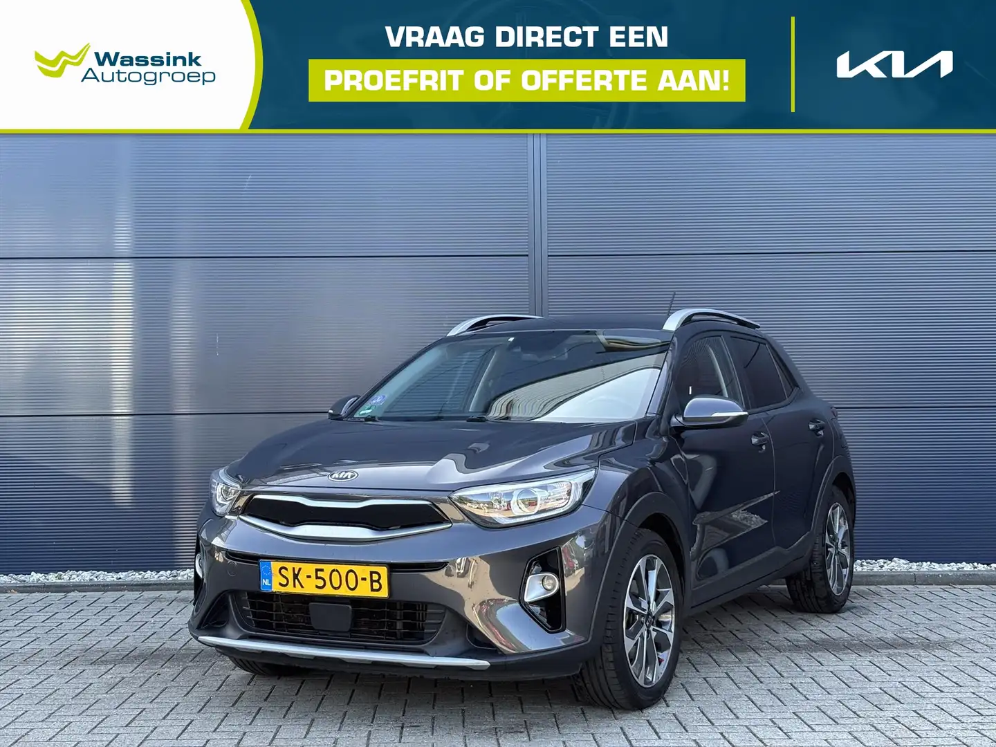 Kia Stonic 1.0 T-GDi 120pk DynamicLine|Achteruitrijcamera|App Grijs - 1