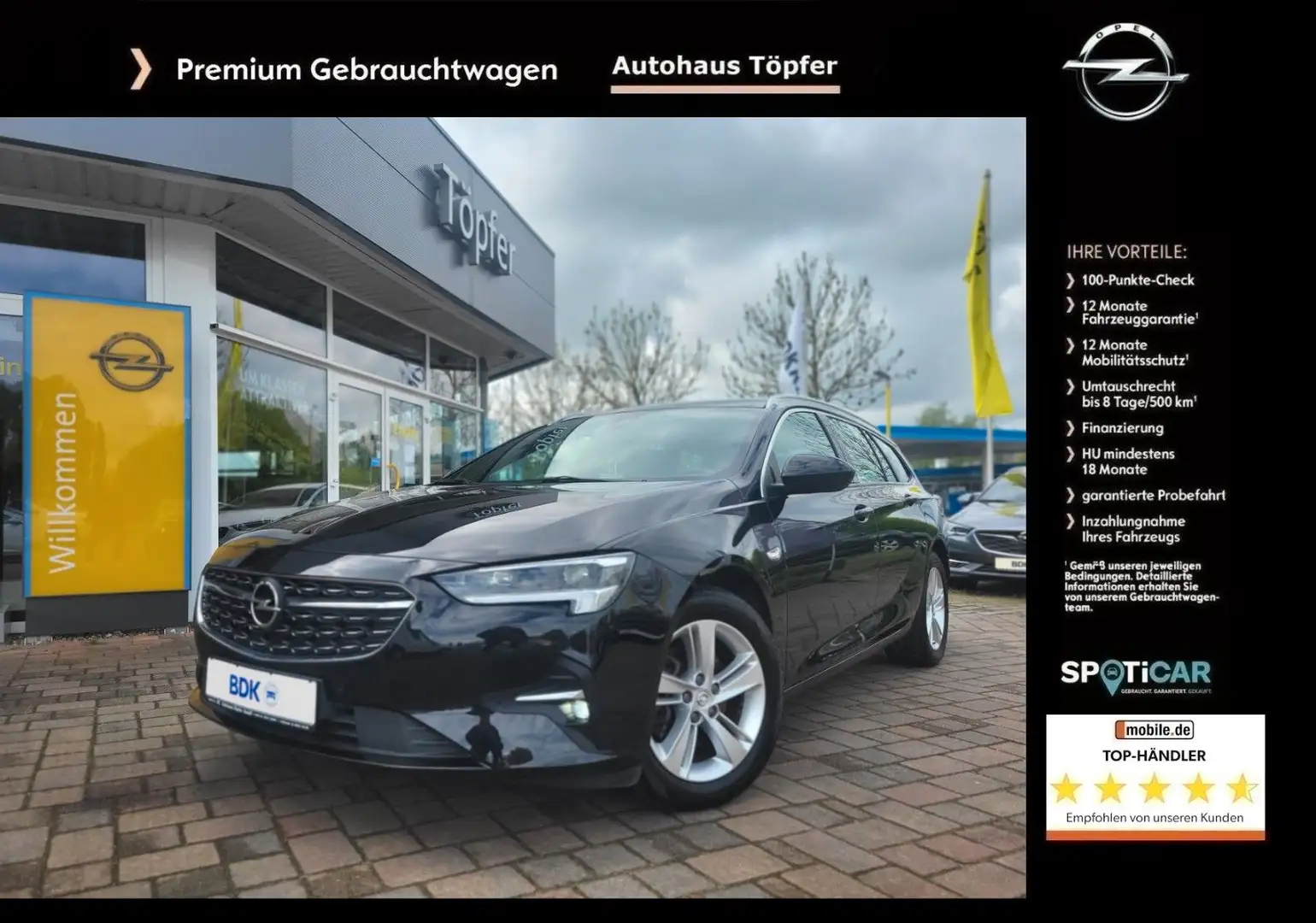 Opel Insignia B ST 2.0T Automatik Premium "Elegance" Noir - 1