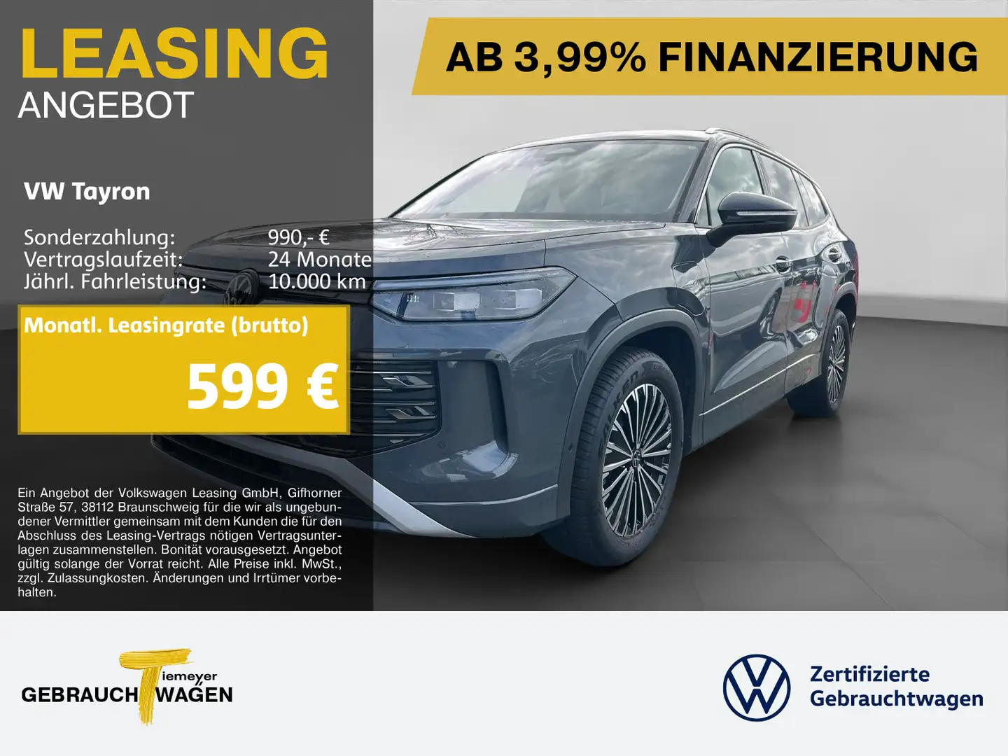 Volkswagen Tayron eHybrid ELEGANCE MATRIX ASSIST AREAVIEW A Grau - 1