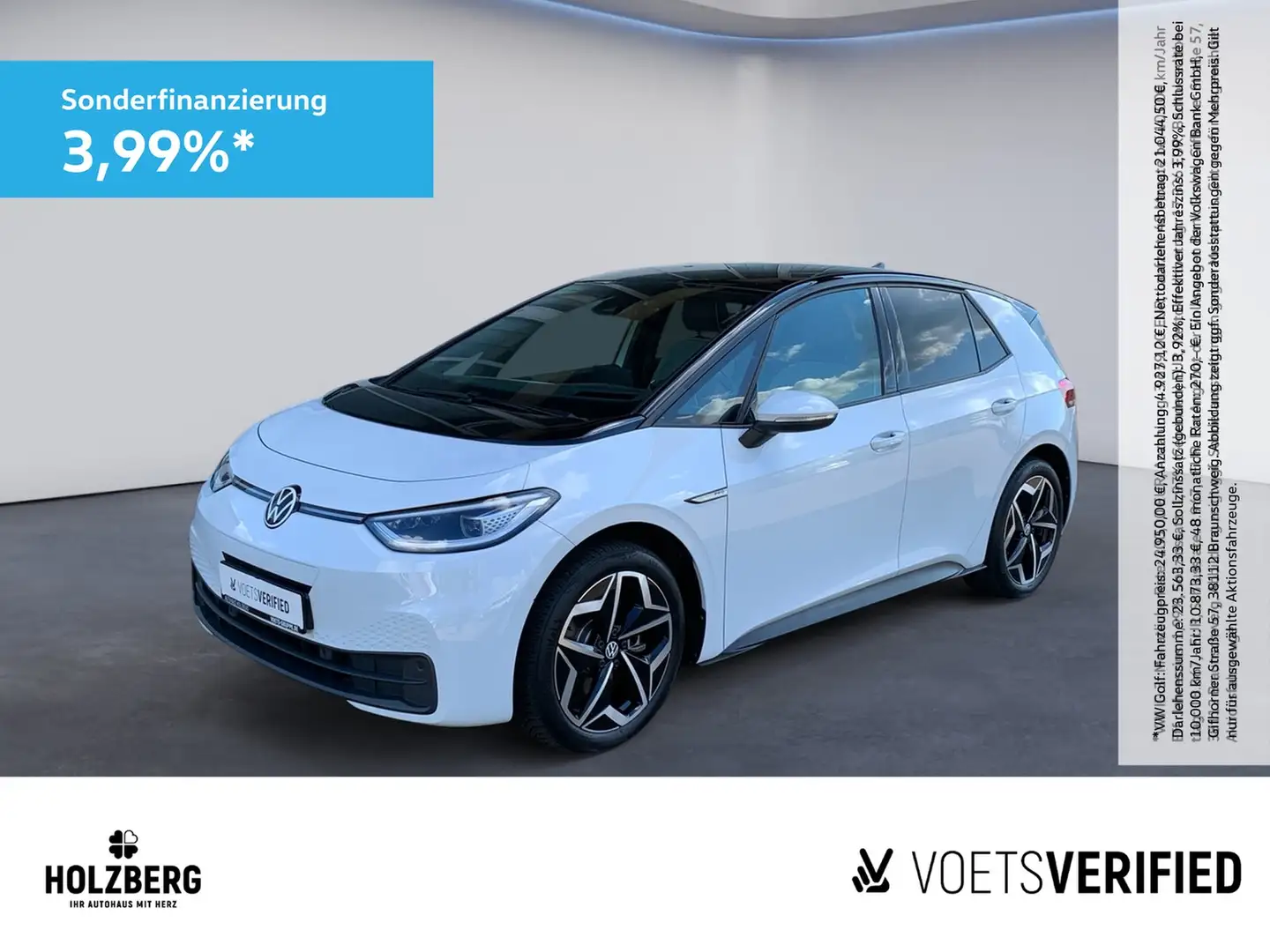 Volkswagen ID.3 Pro Performance PANO+ACC+MATRIX Blanc - 1