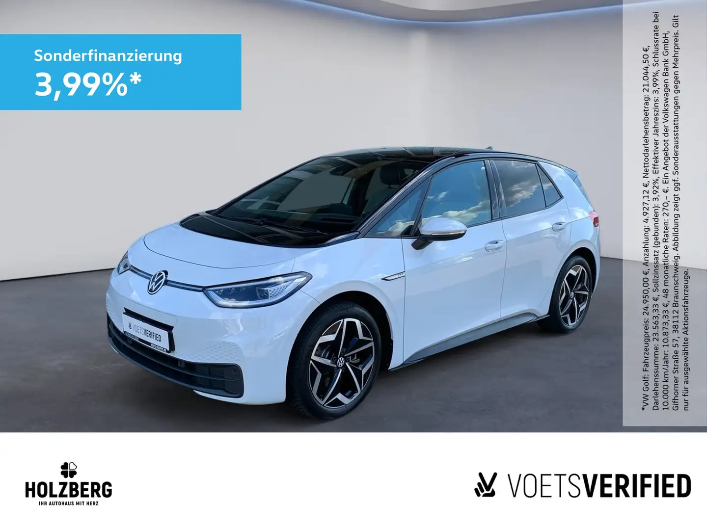 Volkswagen ID.3 Pro Performance PANO+ACC+MATRIX Blanc - 1