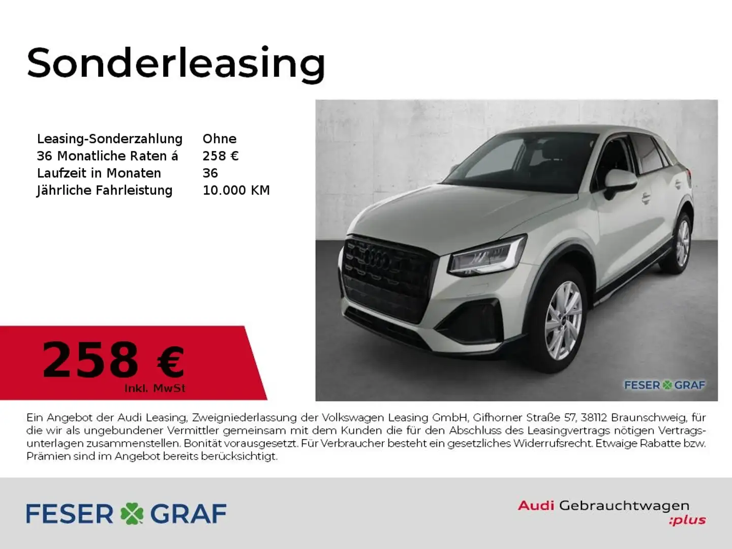 Audi Q2 35 TFSI S tronic Adv LED,PDC,vcockpit Silber - 1