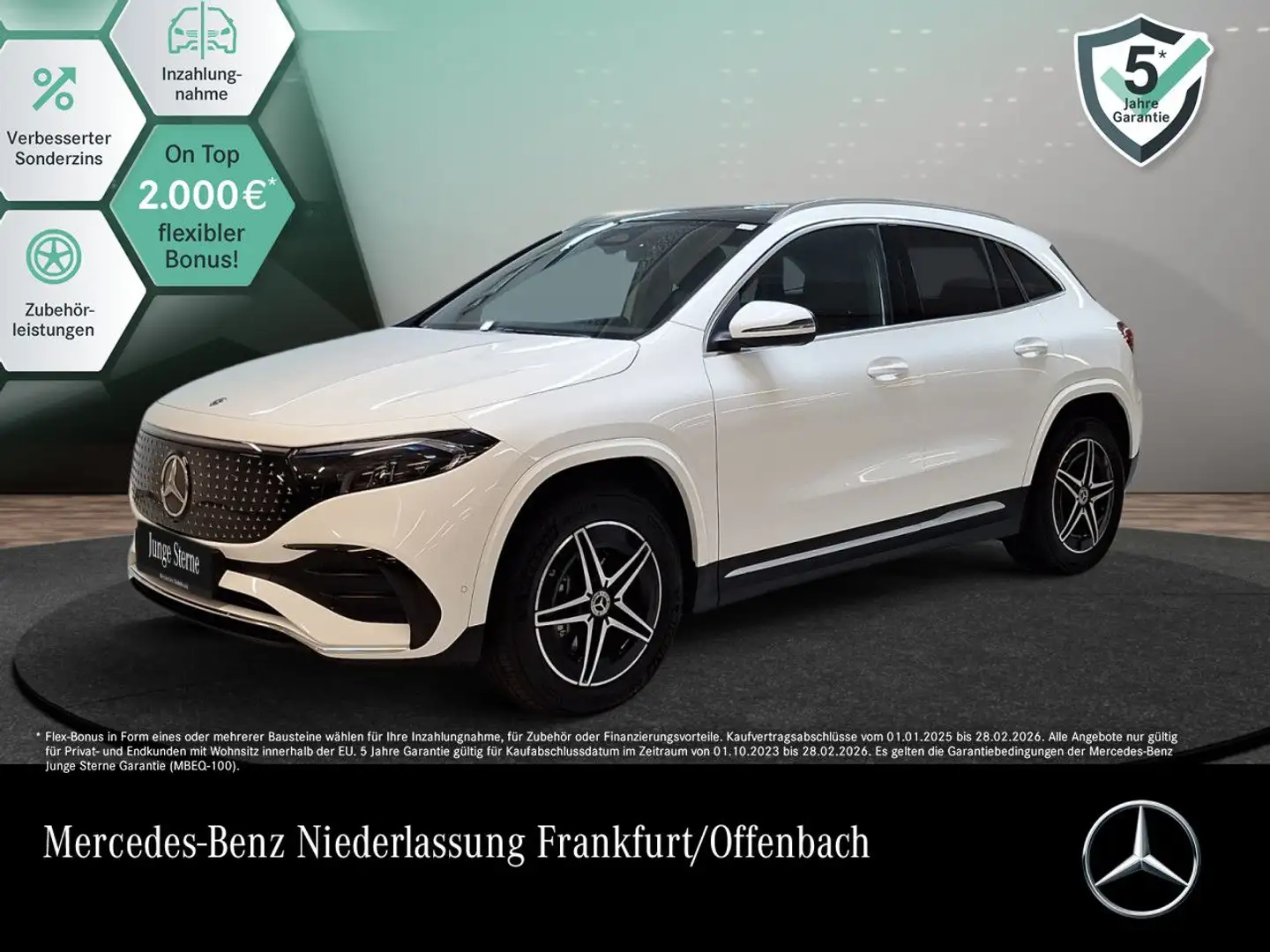 Mercedes-Benz EQA 350 4M AMG+ADVANCED+AHK+PANO+KAMERA+MEMORY Weiß - 1