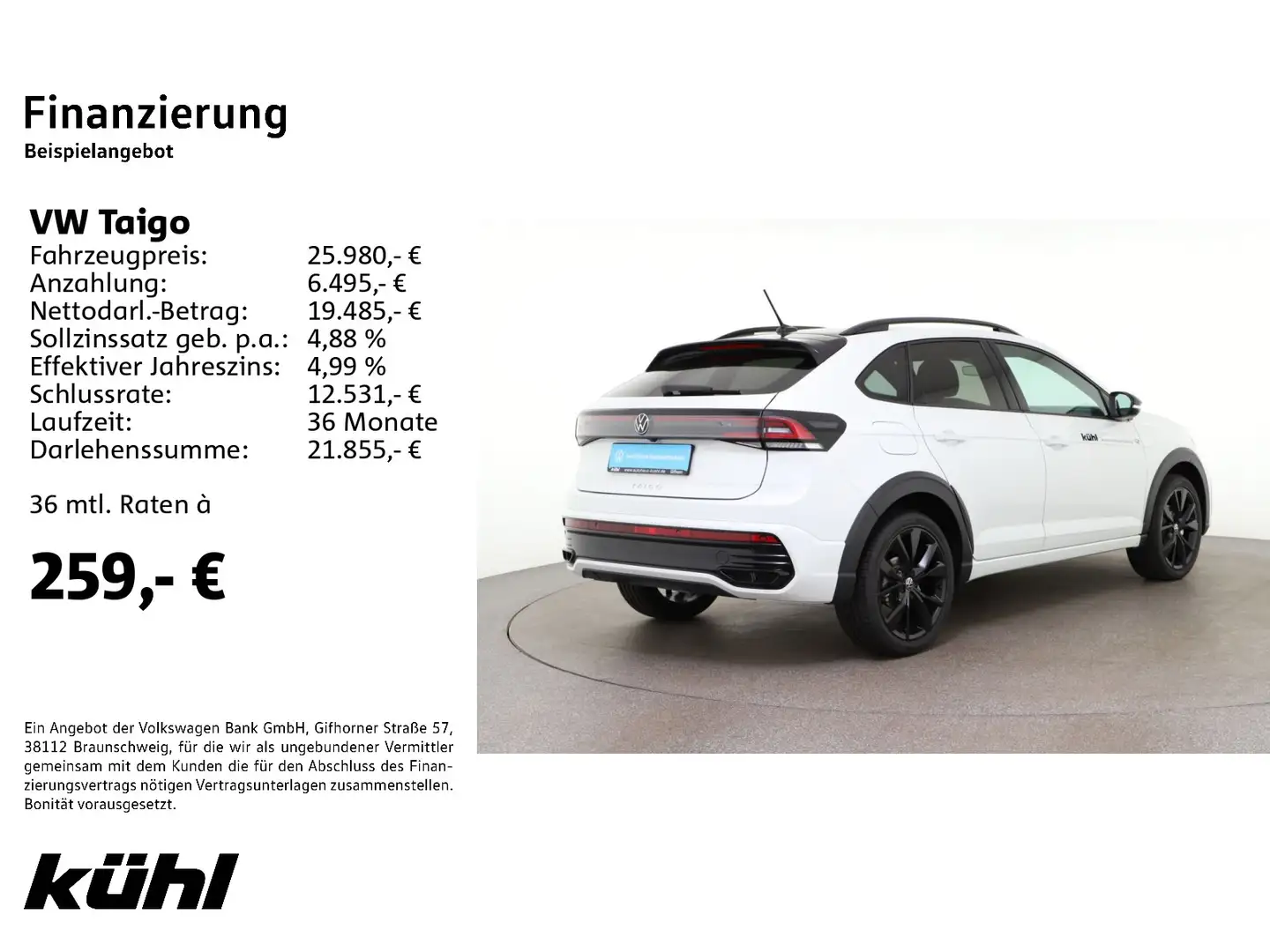 Volkswagen Taigo 1.0 TSI DSG R line IQ.Light Kamera beats A Weiß - 2