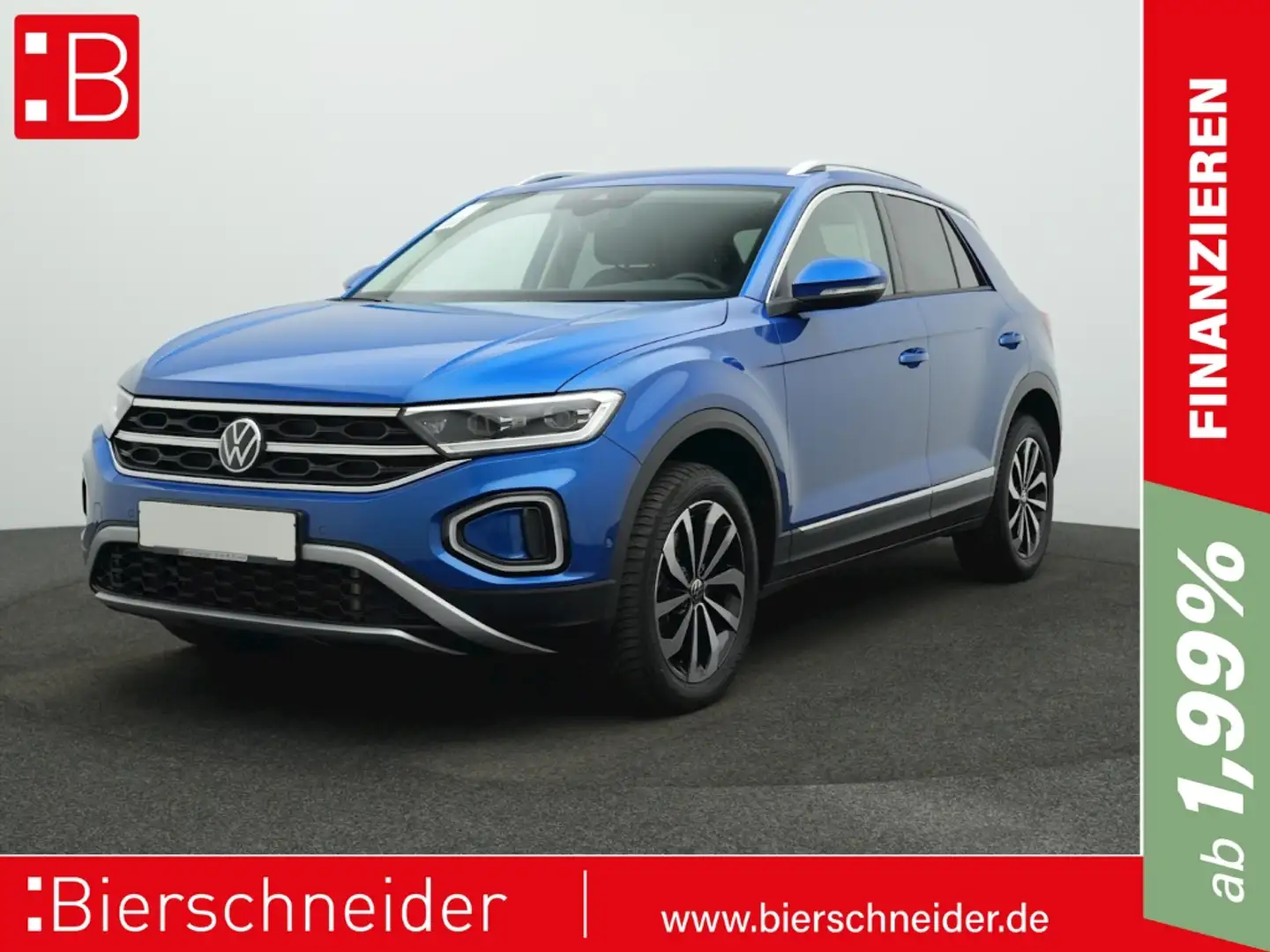 Volkswagen T-Roc 2.0 TDI DSG 4Mo. Style 5-J-GAR AHK NAVI ACC Blau - 1