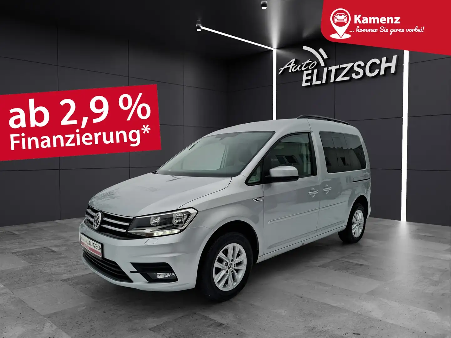 Volkswagen Caddy 2.0 TDI Comfortline Navi Climatronic GRA PDC SH LM Silber - 1