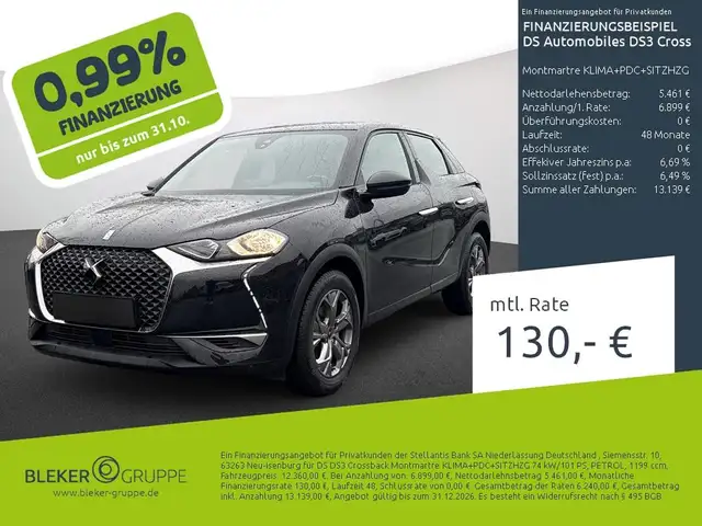 DS Automobiles DS 3 Crossback Montmartre KLIMA+PDC+SITZHZG