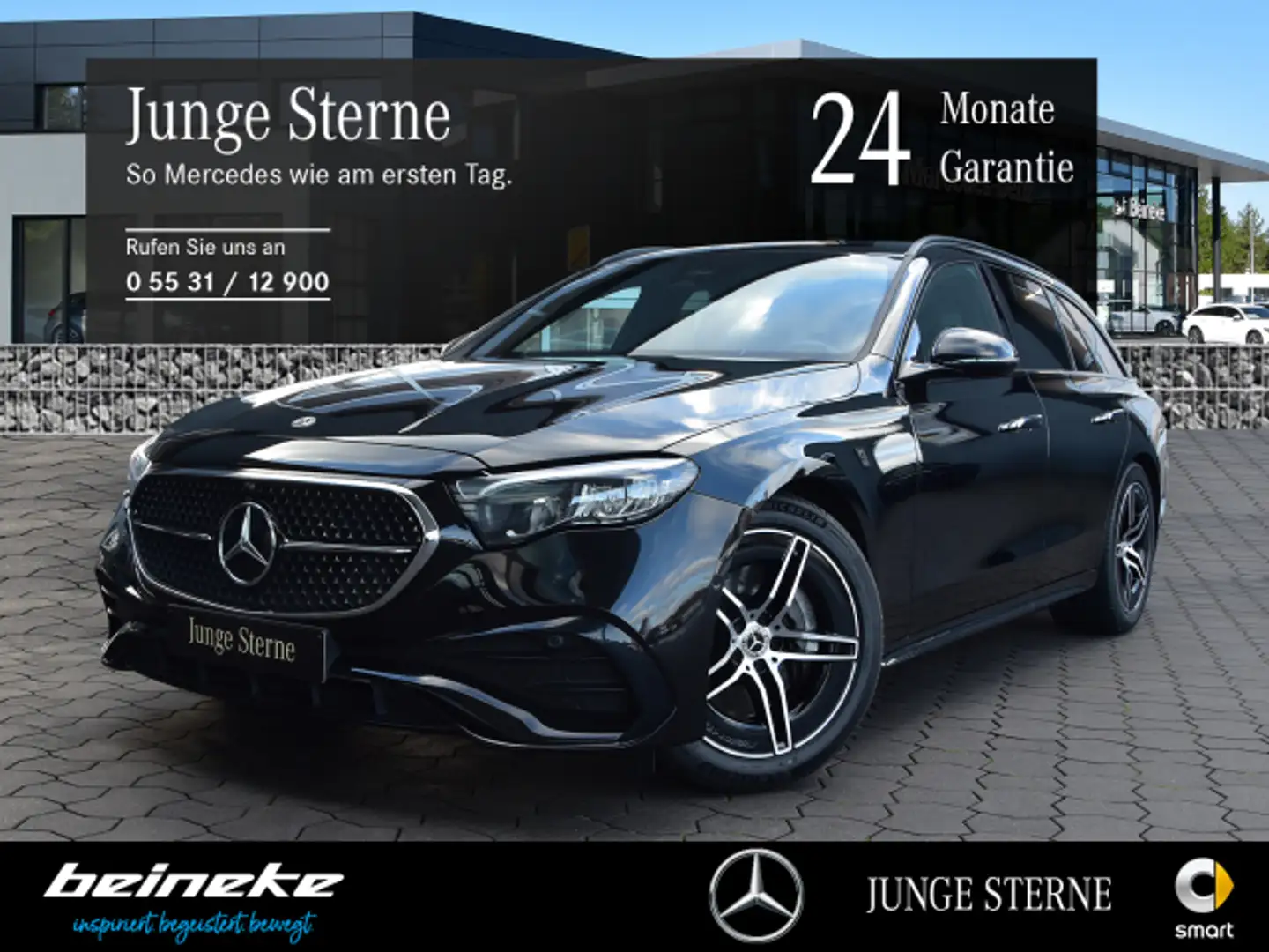 Mercedes-Benz E 220 E 220 d T AMG Night LED AHK Keyless Distronic SH Schwarz - 1