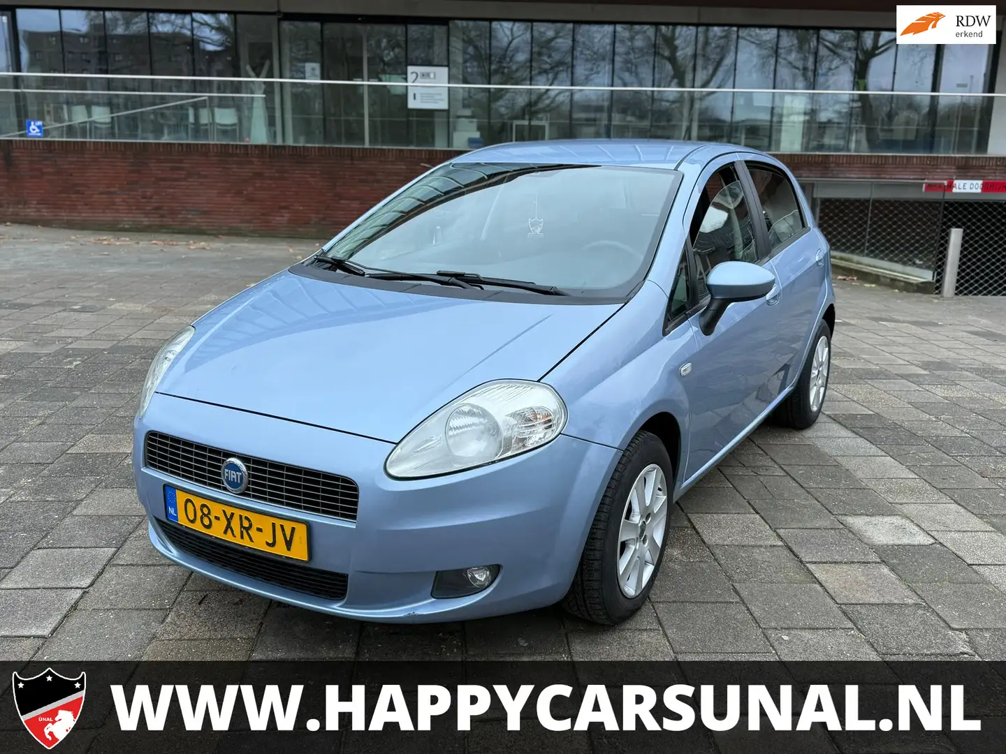 Fiat Grande Punto 1.4 Dynamic, AIRCO, APK Blauw - 1