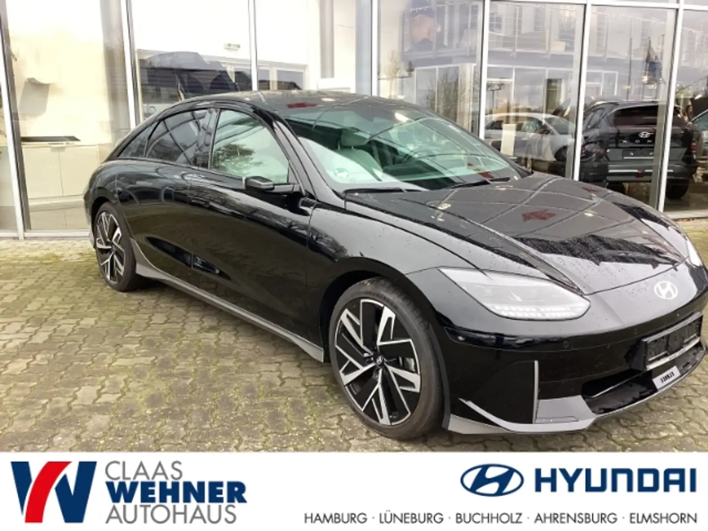Hyundai IONIQ 6 Allradantrieb 77,4kWh Batt. Glasschiebedach, UNIQ- Schwarz - 1
