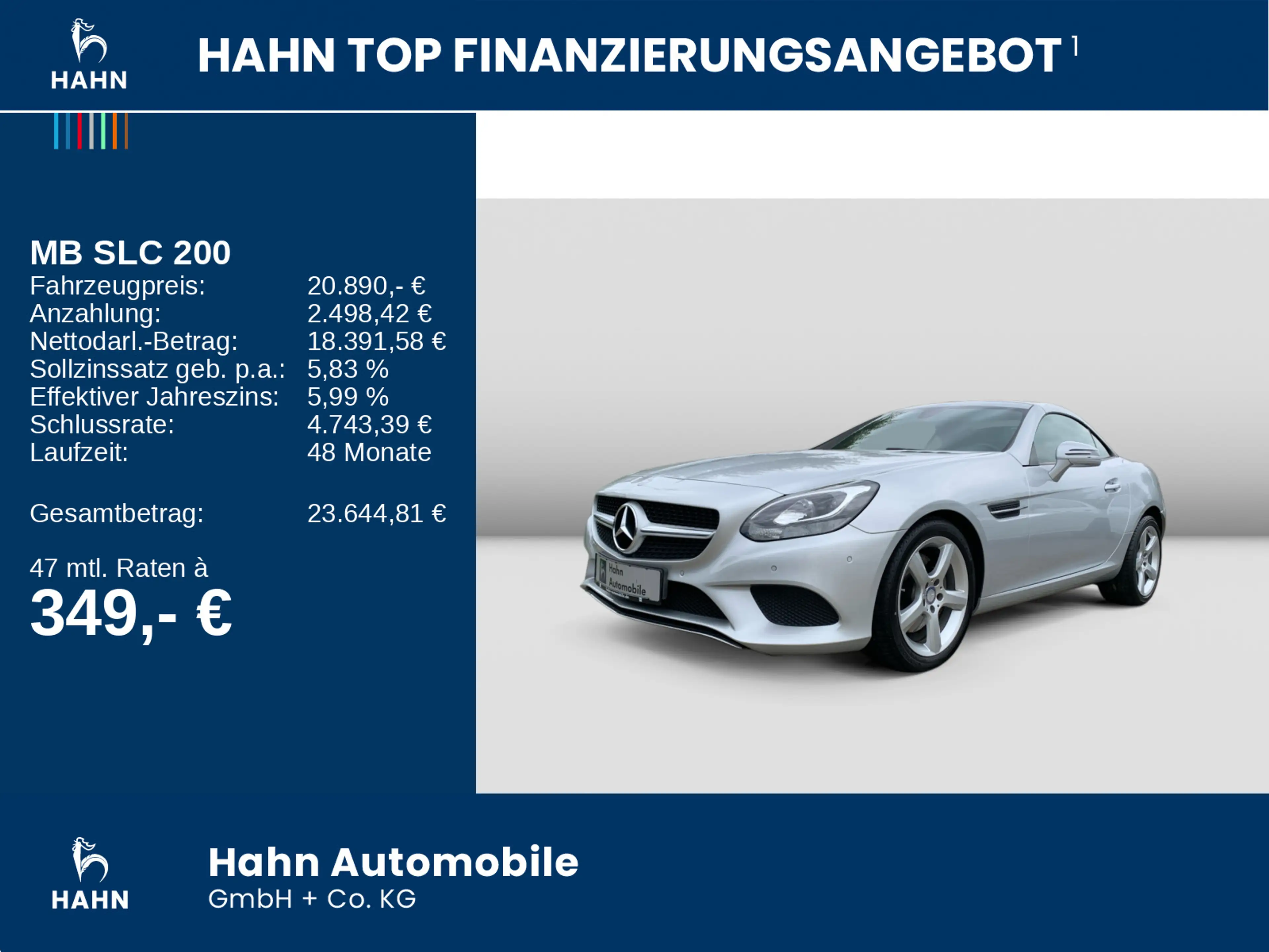 Mercedes-Benz SLC 200 Sitzheizung PDC Navi Klimaautomatik — photo 2