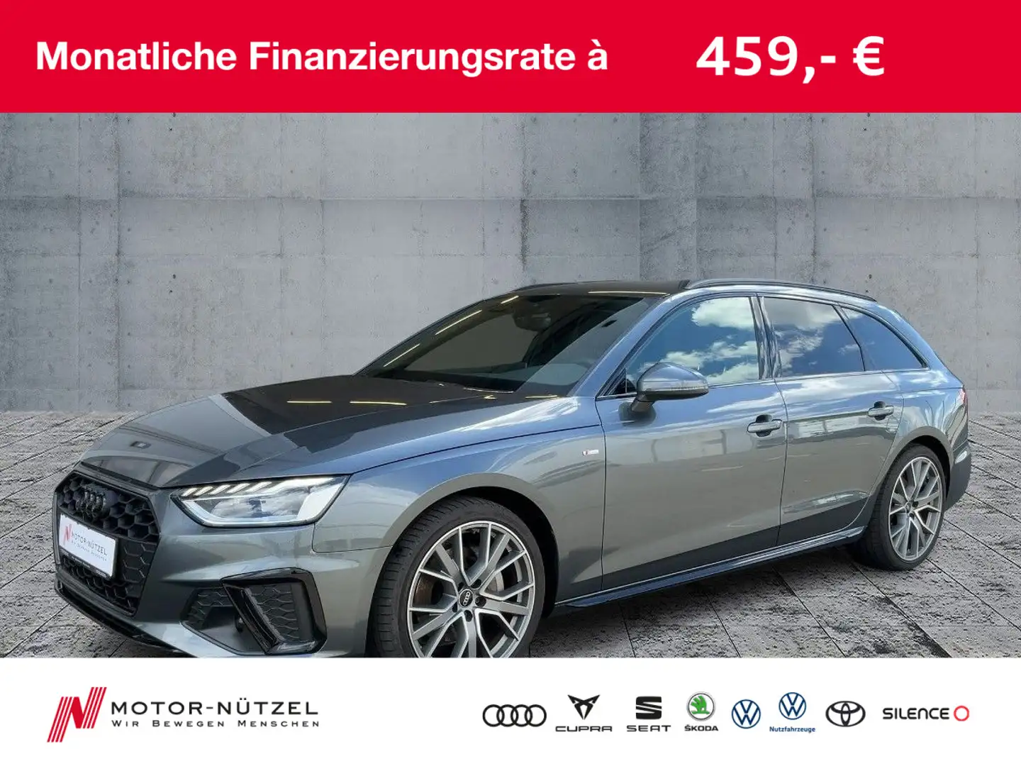 Audi A4 40 TFSI S-LINE 4JG+LED+APP+AHK+SHZ+19" Grau - 1