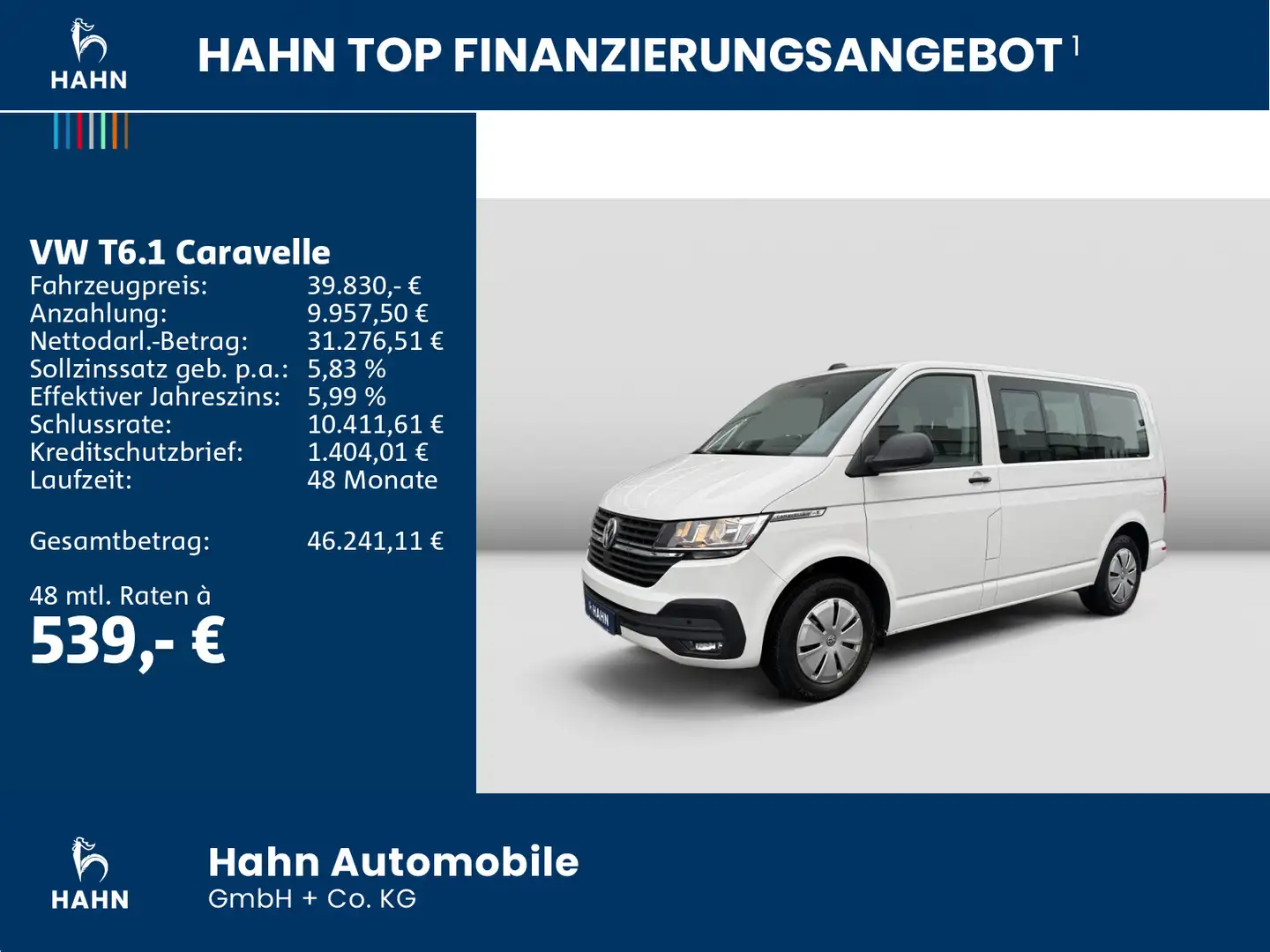 Volkswagen T6.1 Caravelle Trendline 2.0TDI 9-Sitzer 3-3-3 P Weiß - 2