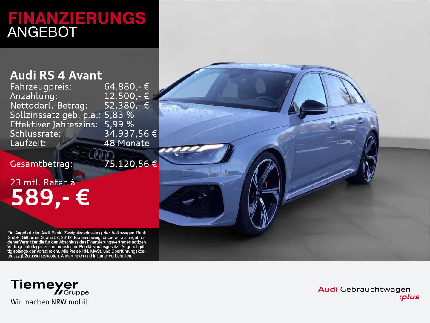 Audi RS4 RS4 Avant TFSI Q MATRIX LM20 NAVI+ KAMERA Gris - 1