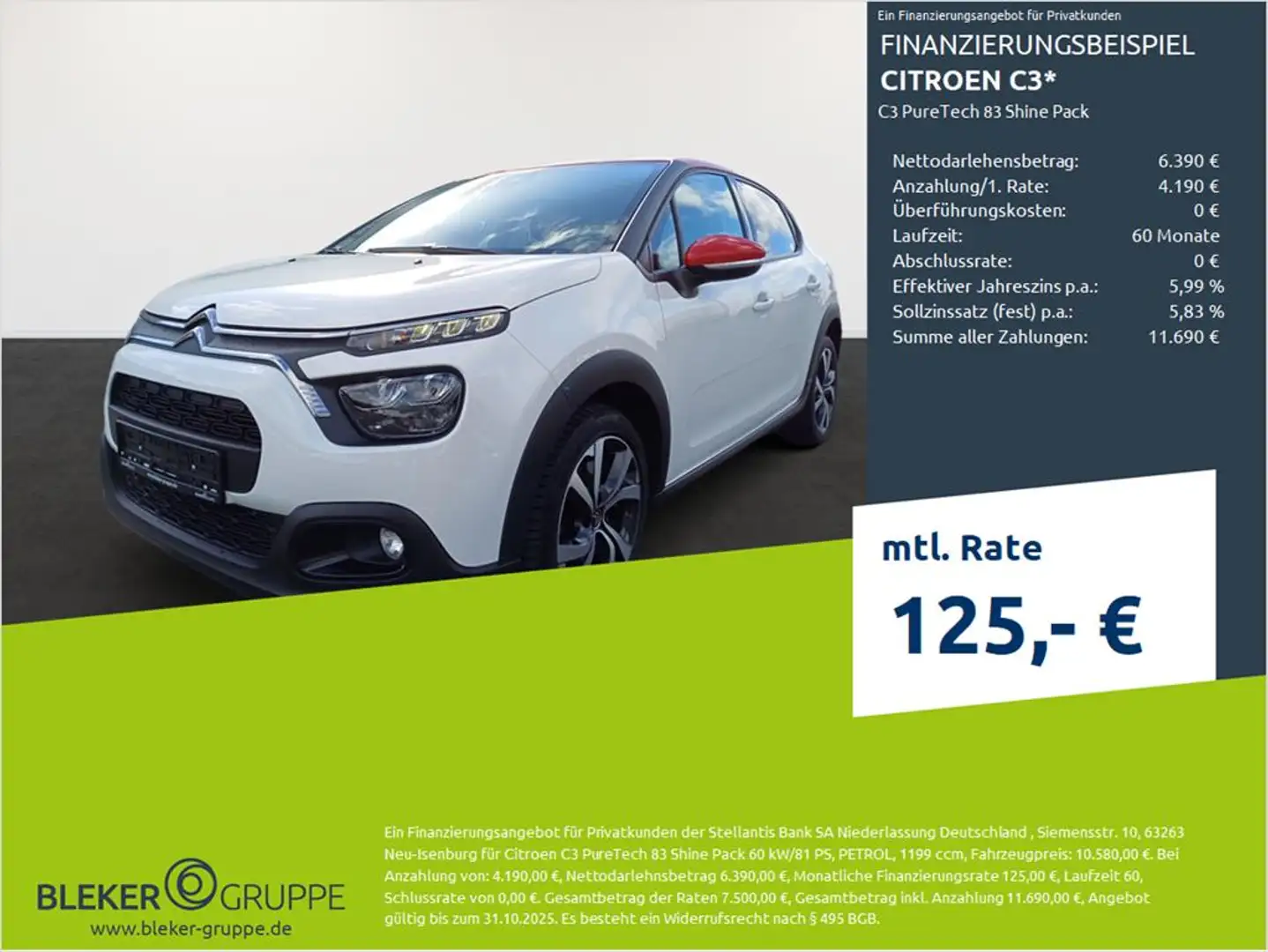 Citroen C3 C3 Shine Pack Weiß - 1