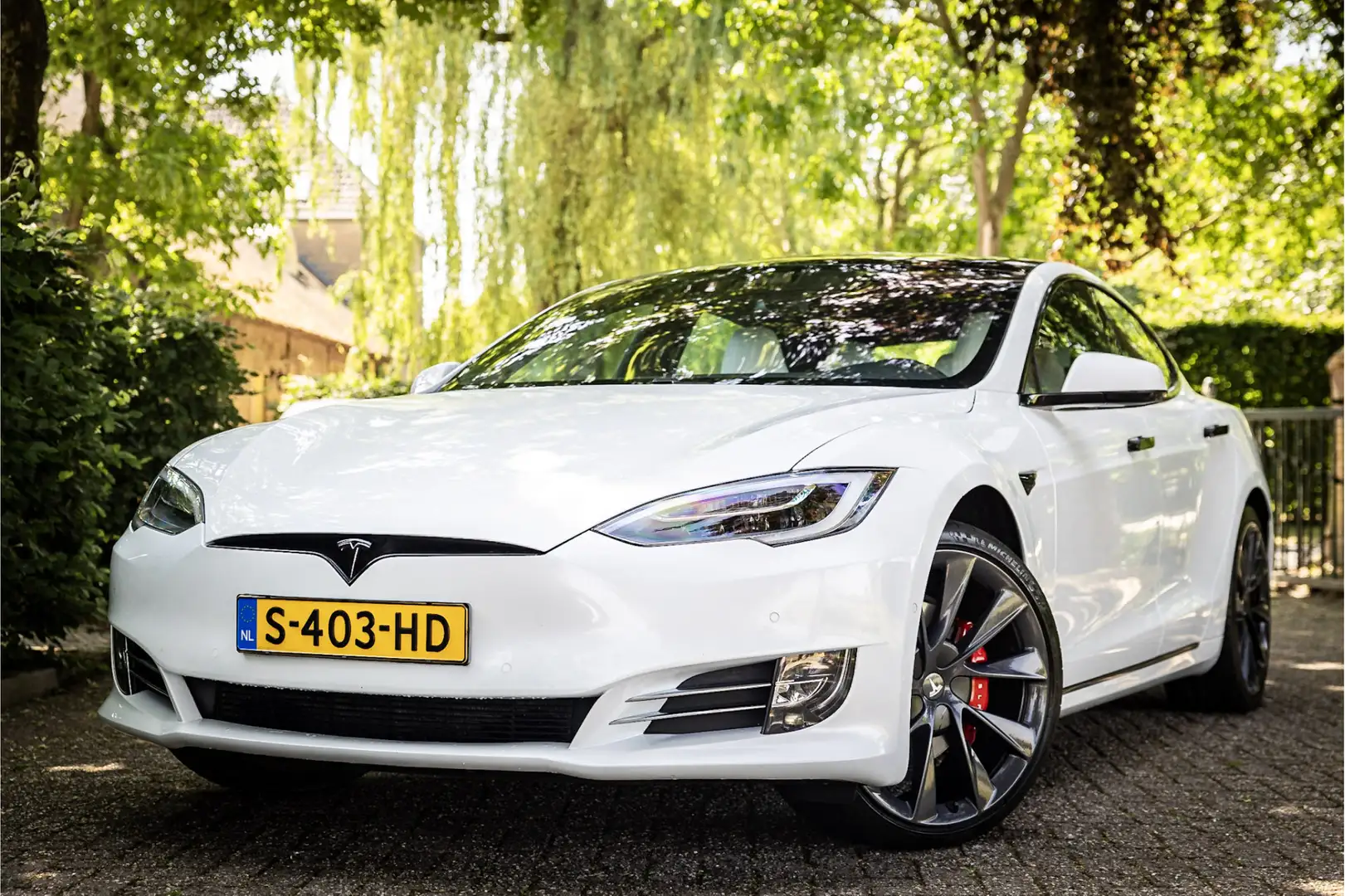 Tesla Model S P100D Performance Ludicrous Stoelventilatie Carbon Wit - 1