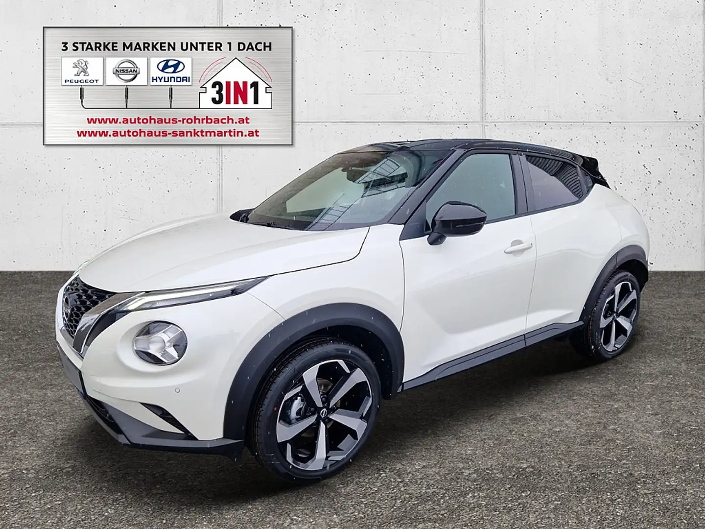 Nissan Juke 1,0 DIG-T Tekna DCT Aut. Weiß - 1