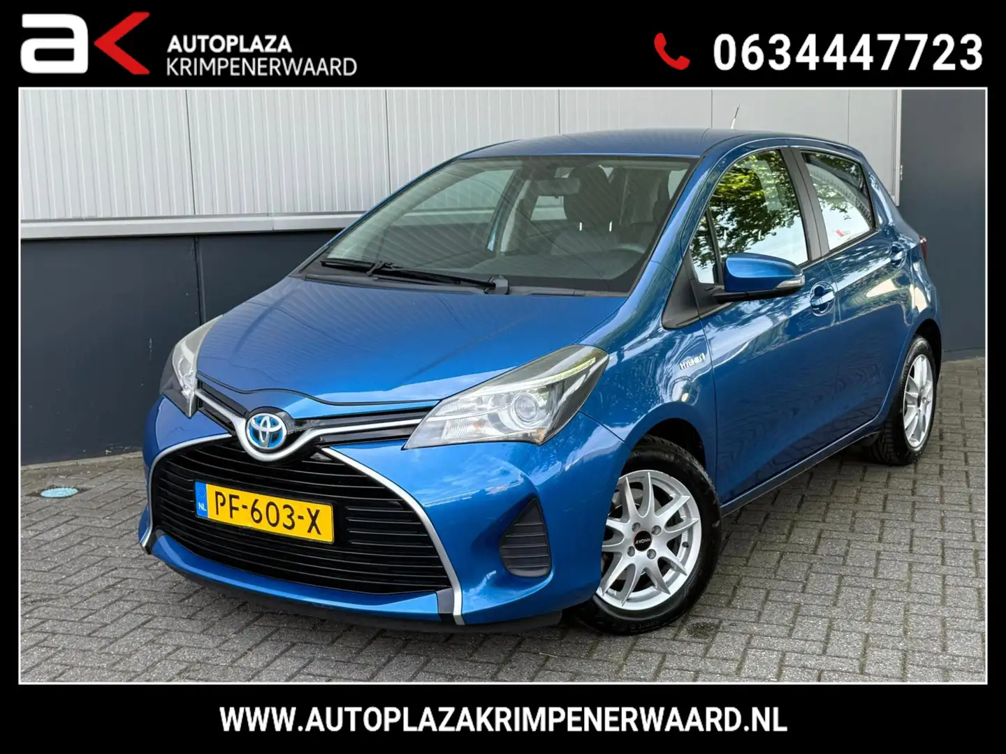 Toyota Yaris 1.5 Hybrid Lease Airco Pdc carplay Nieuwe Apk Blauw - 1
